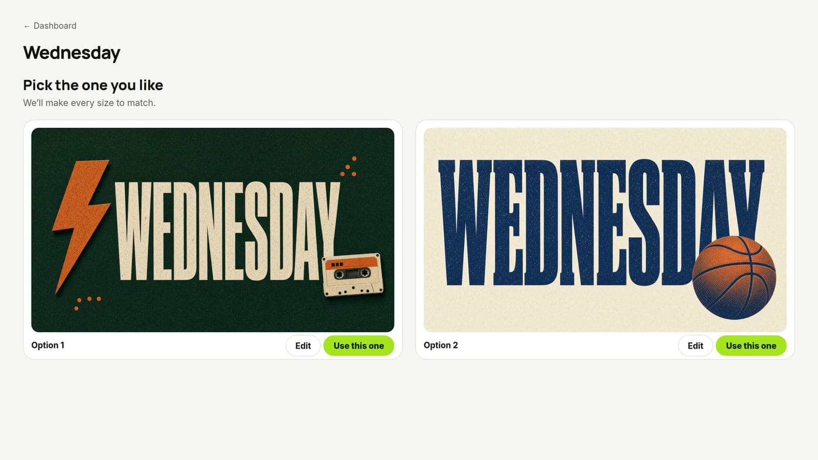 Two Church Graphics concepts for a Wednesday youth night — cassette look and basketball look