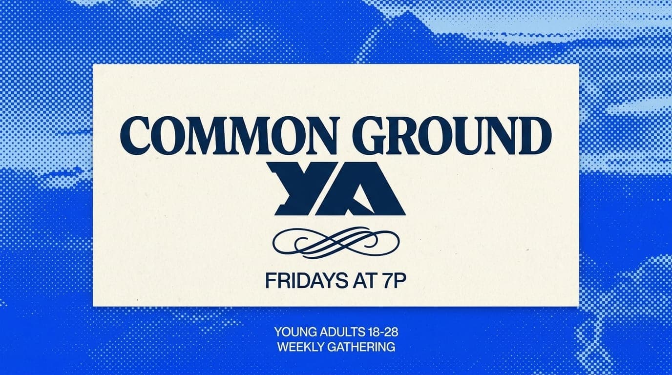 Young Adults Weekly church graphic template preview