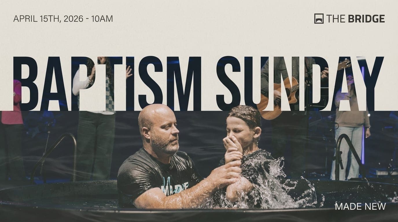 Baptism Sunday church graphic template preview