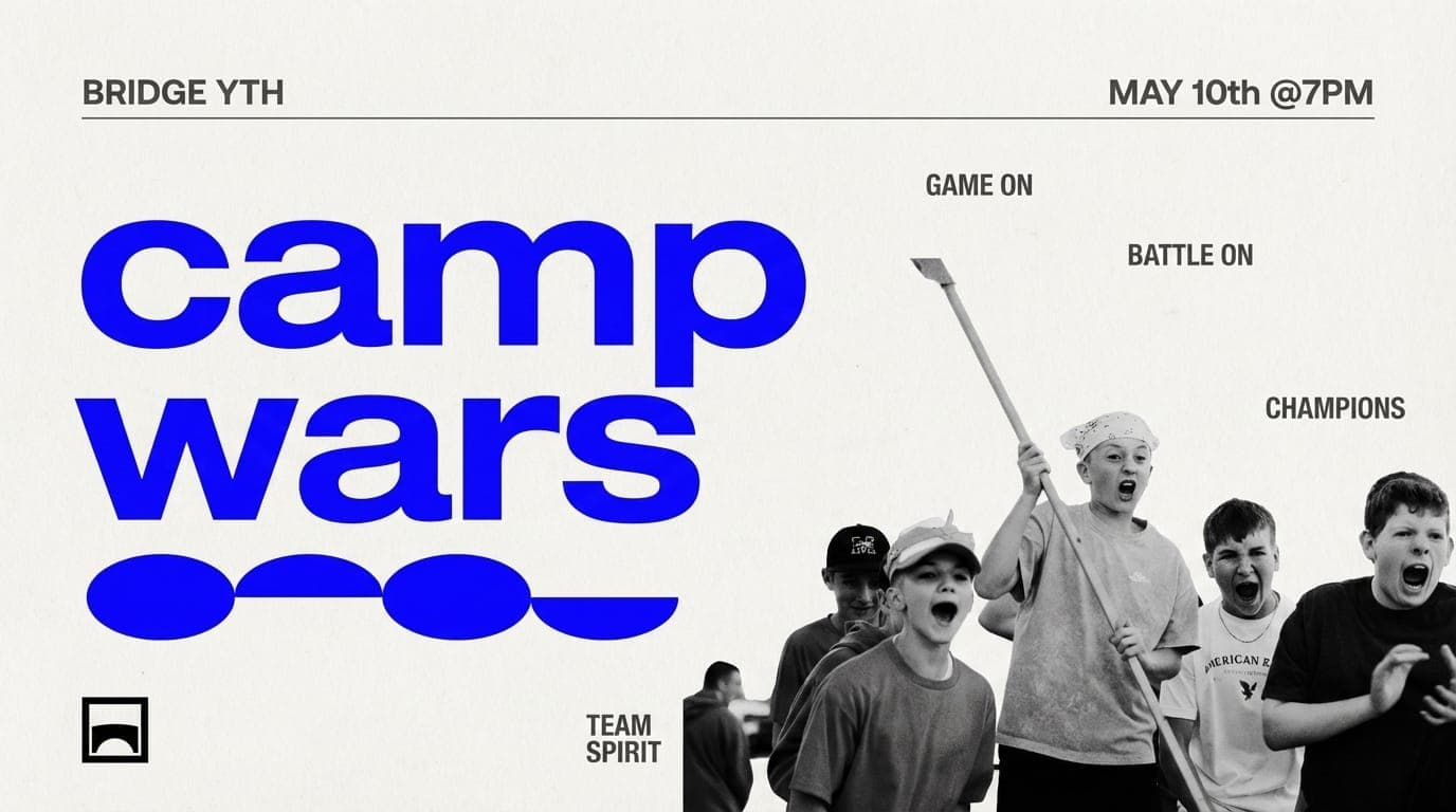 Youth Summer Camp church graphic template preview