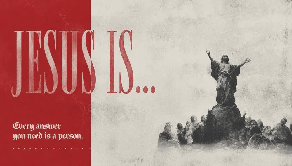 Jesus Is matching screen graphic