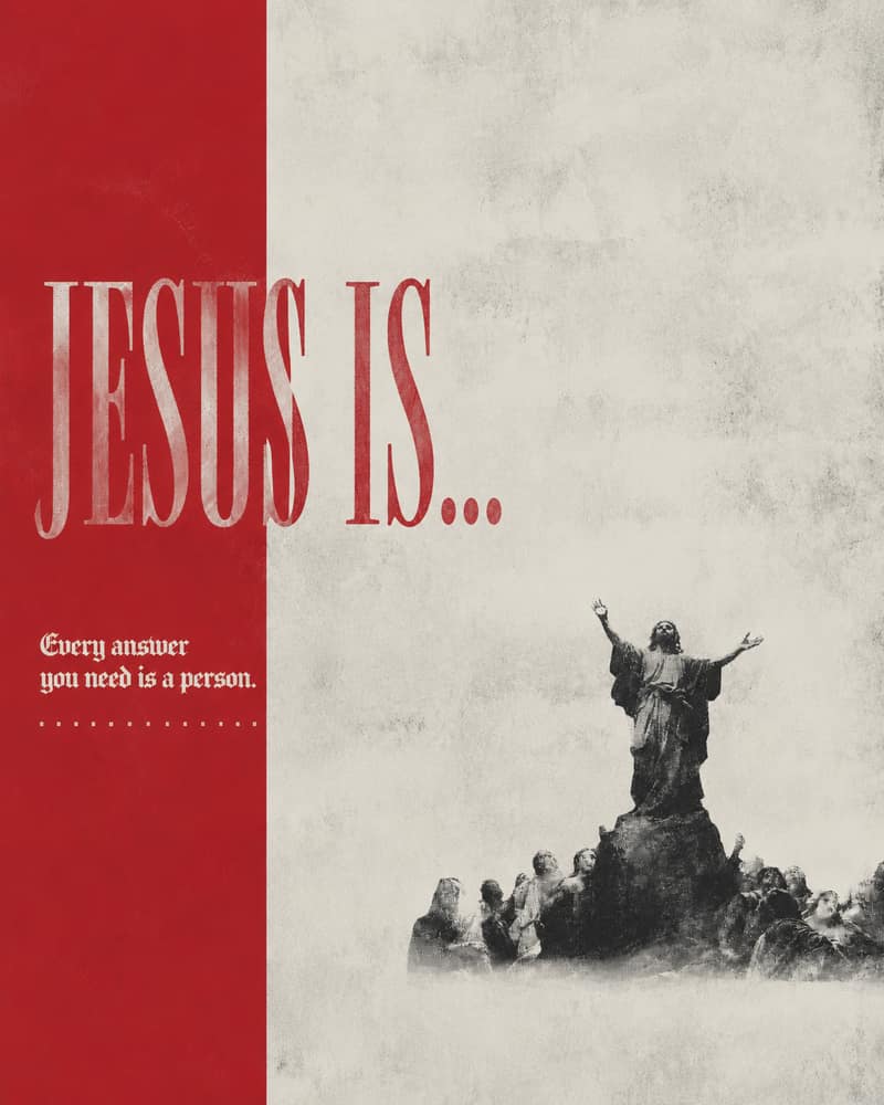 Jesus Is matching social graphic