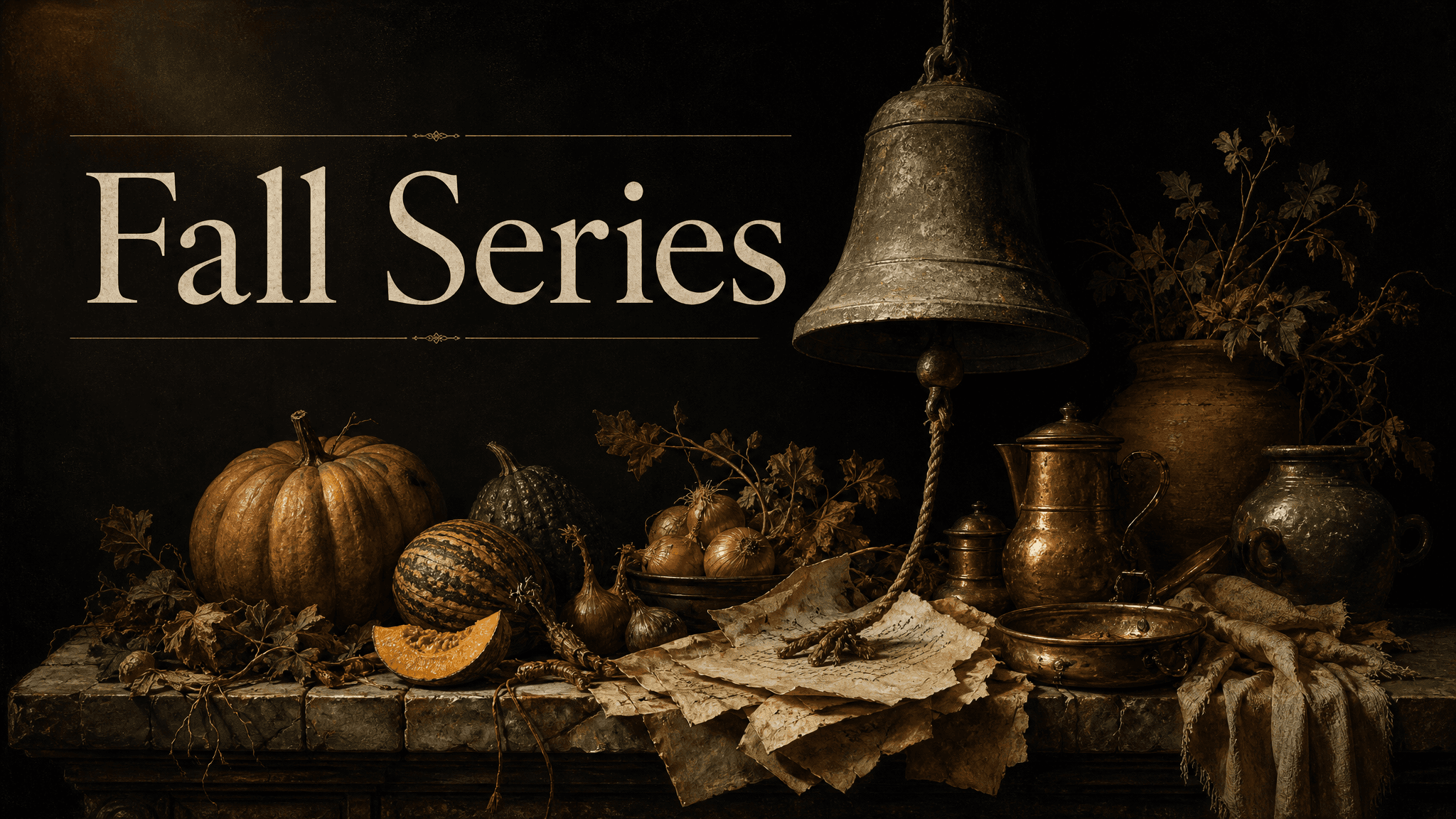 Harvest Table Still-Life church graphic template preview