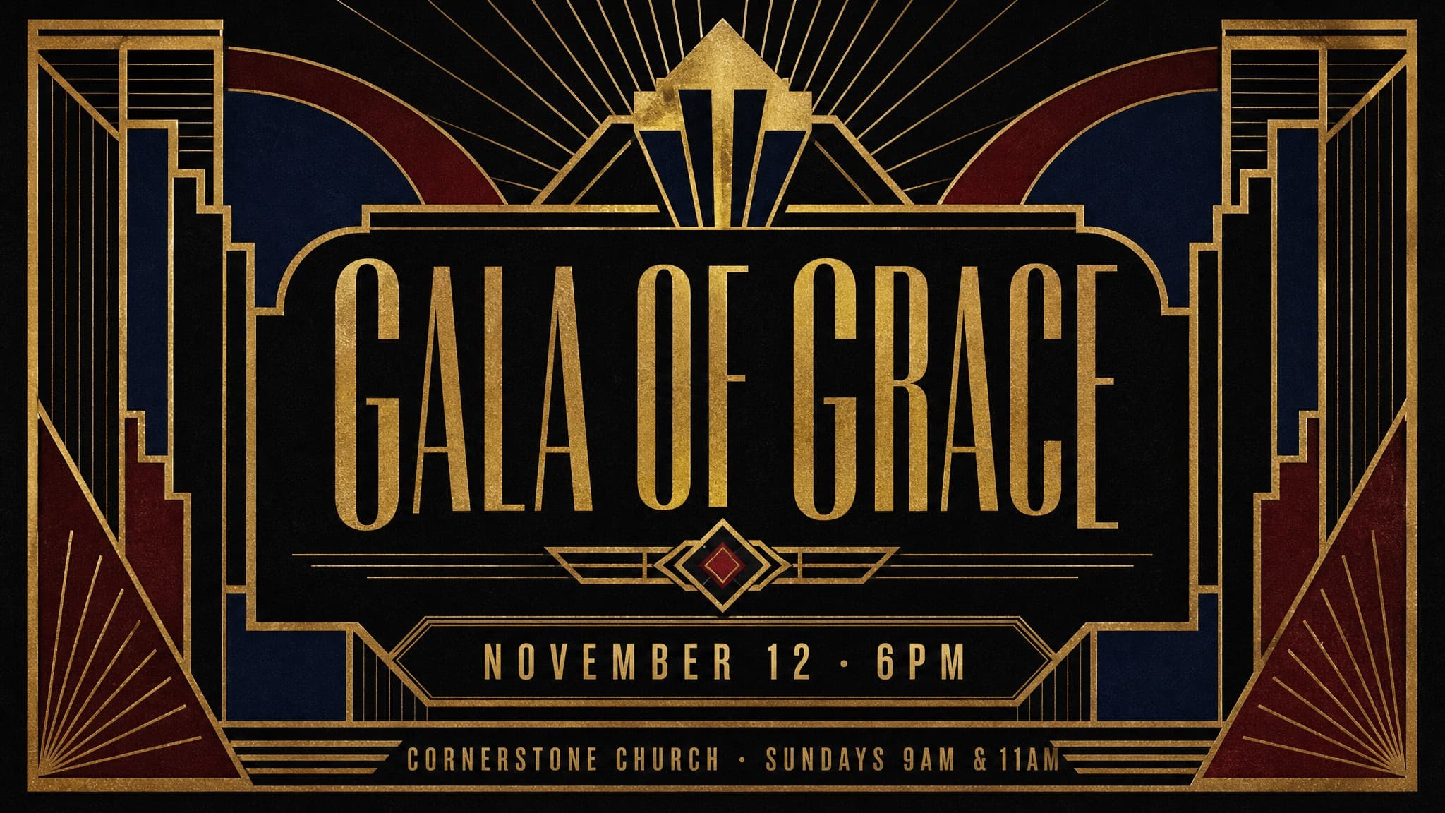 Art Deco Radiance church graphic template preview