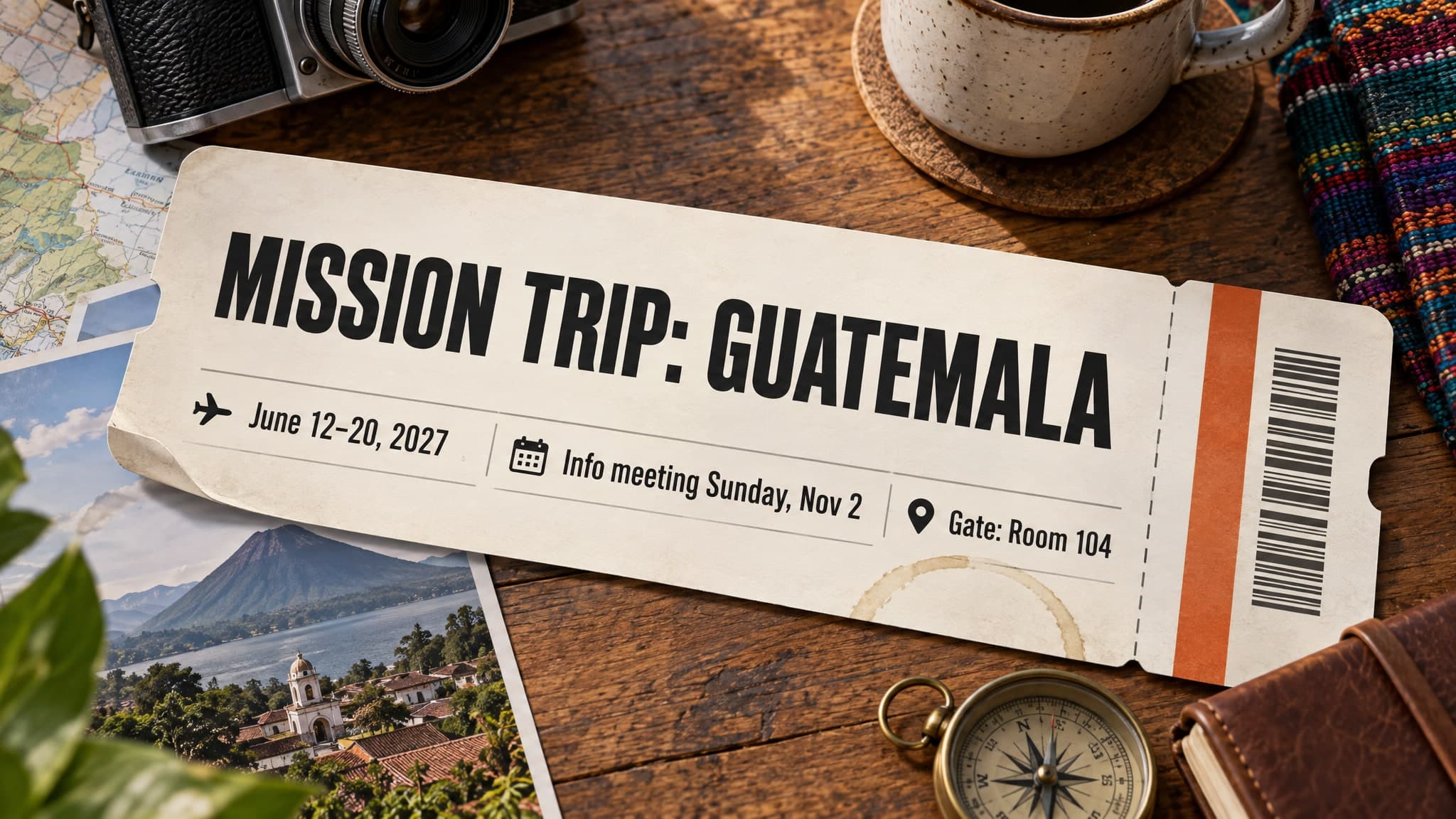 Boarding Pass church graphic template preview
