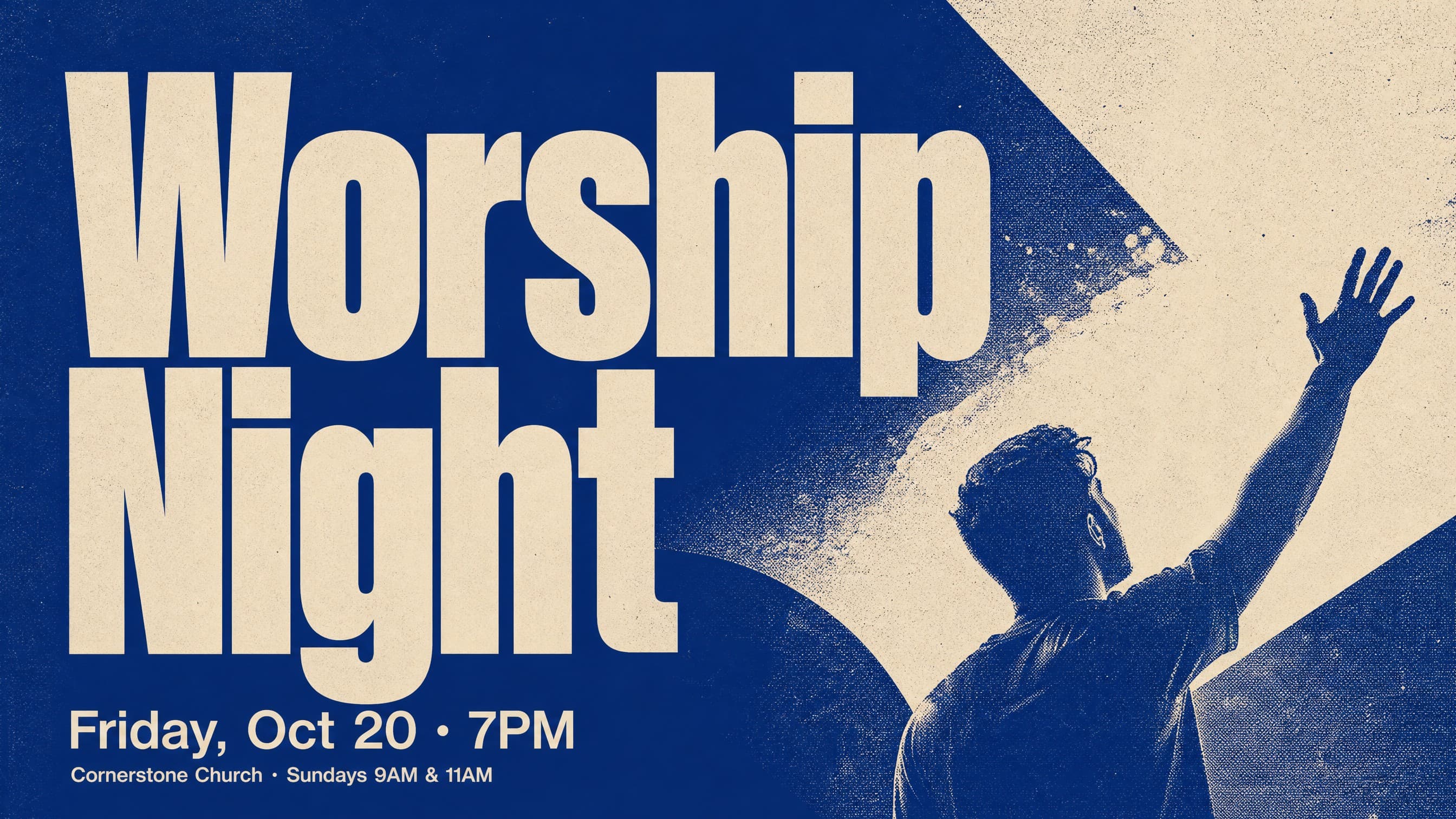 Bold Duotone Editorial church graphic template preview