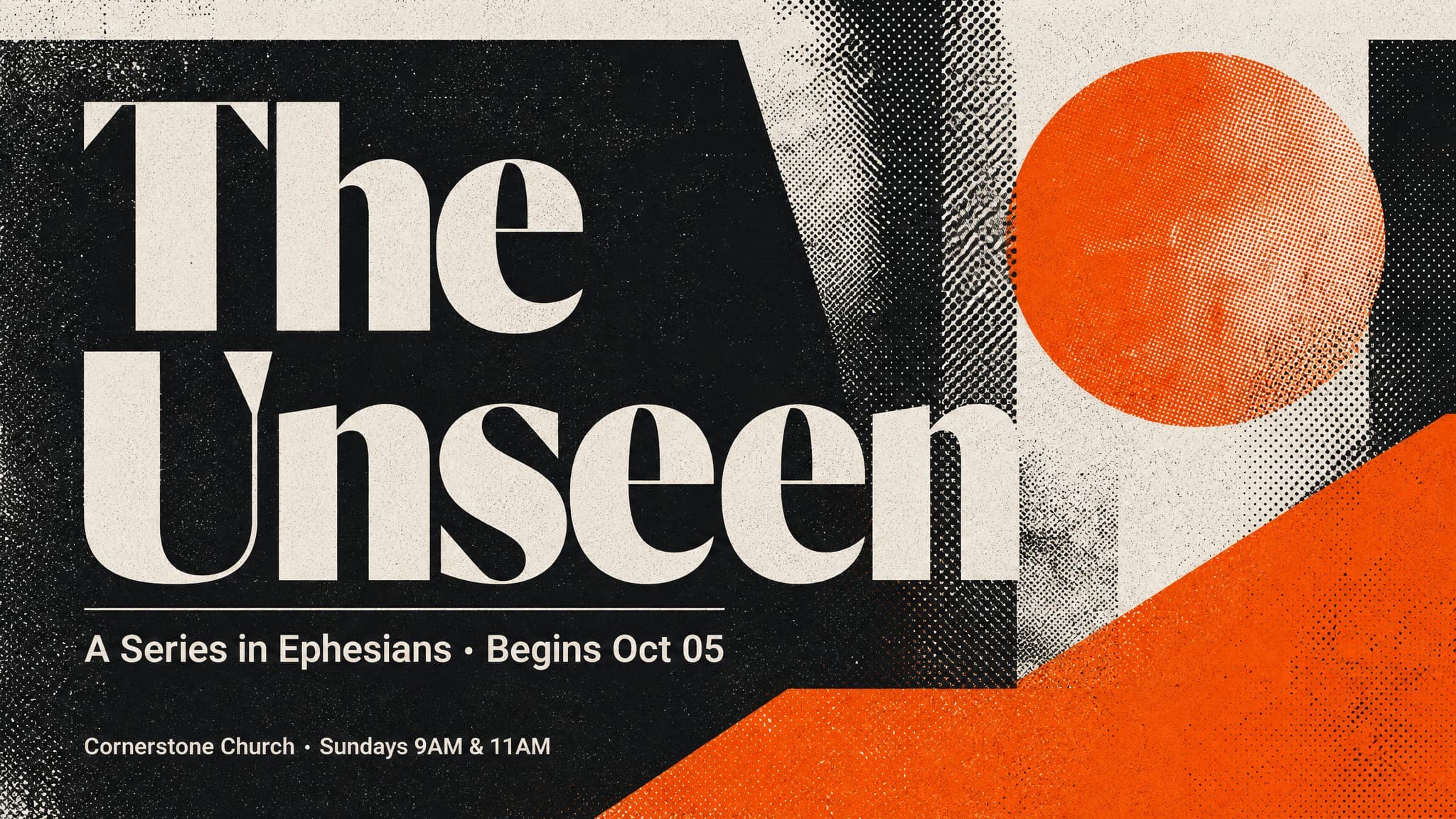Bold Halftone Press church graphic template preview