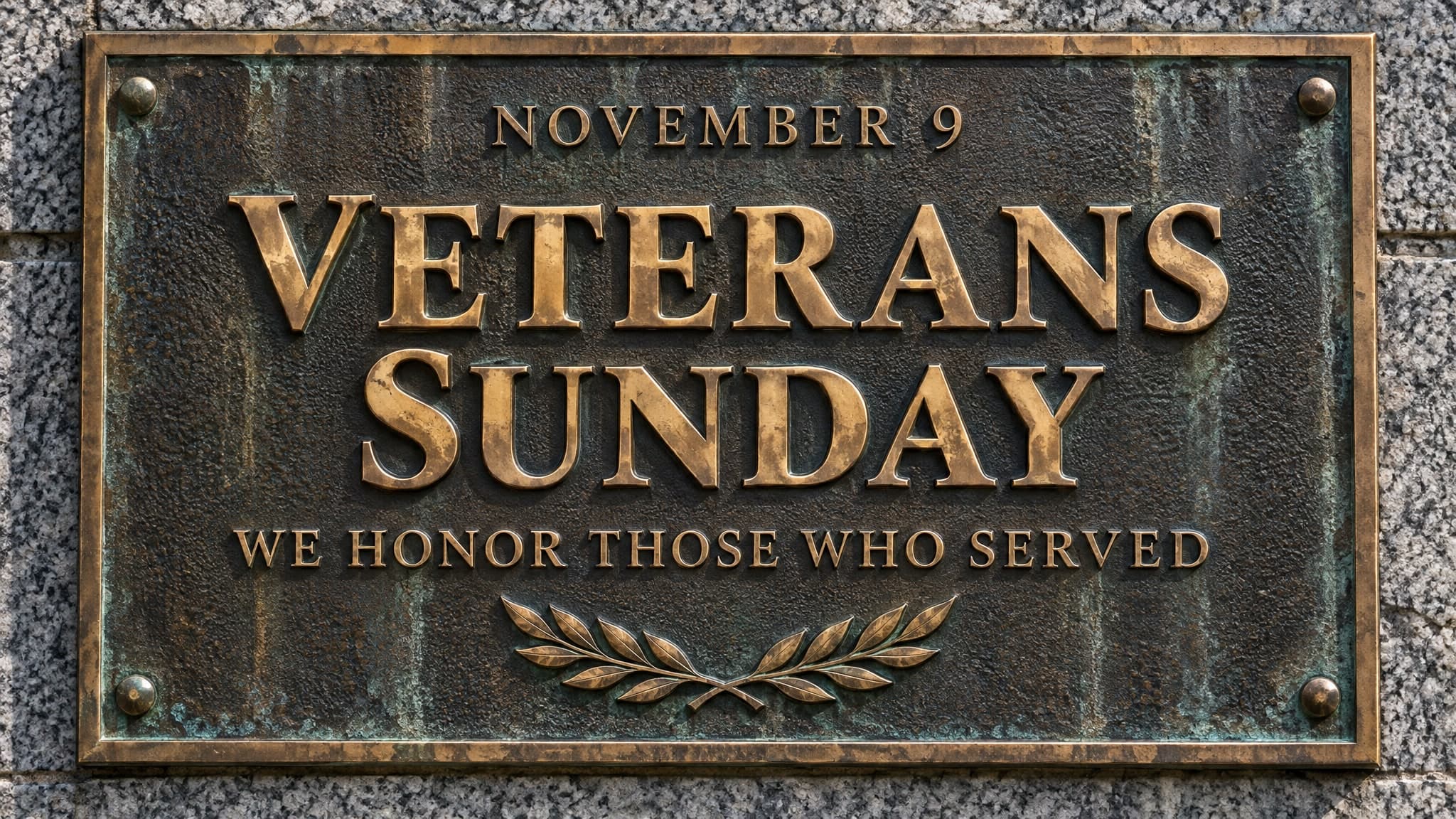 Bronze Plaque church graphic template preview