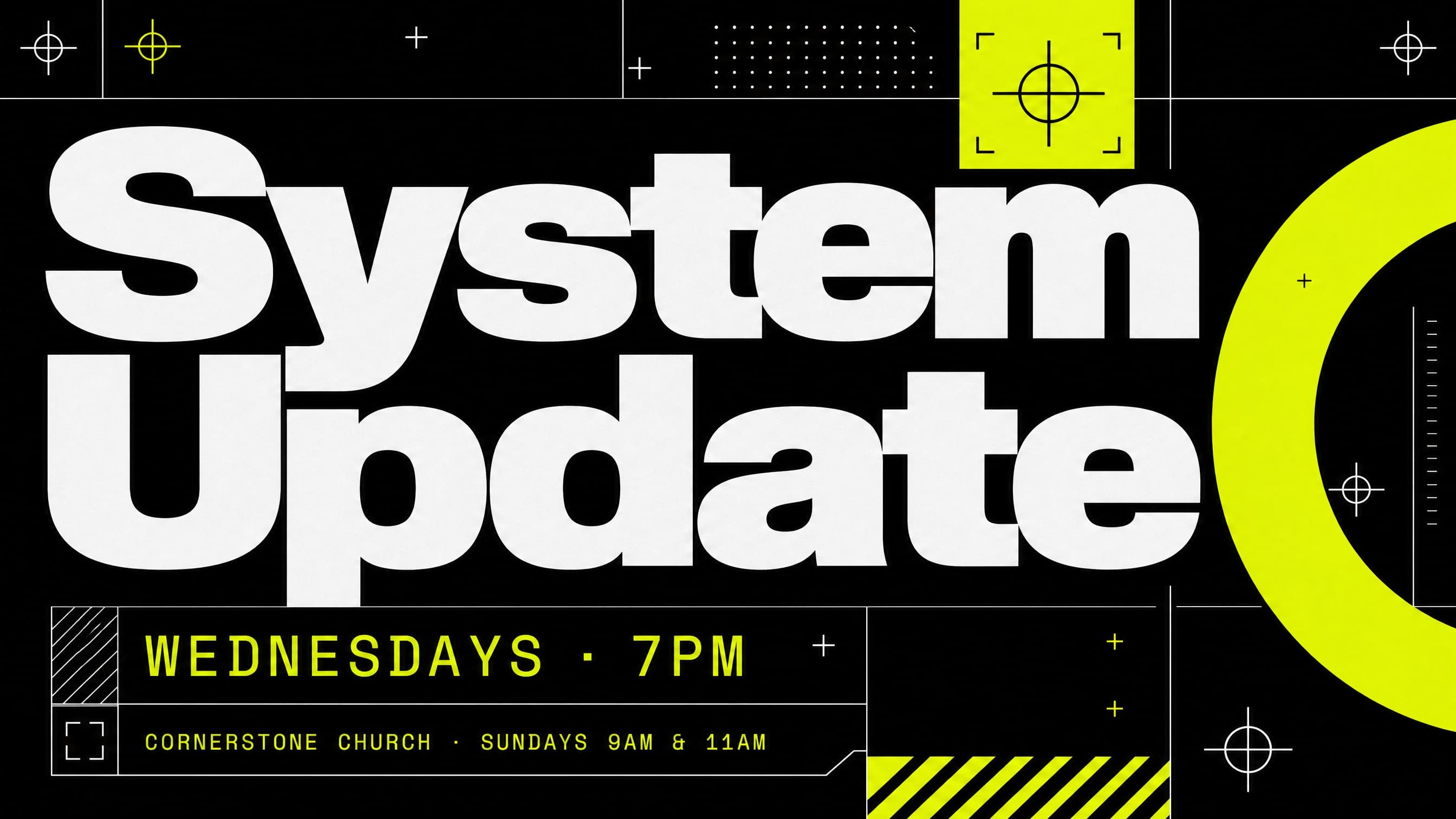 Brutalist Technical Layout church graphic template preview
