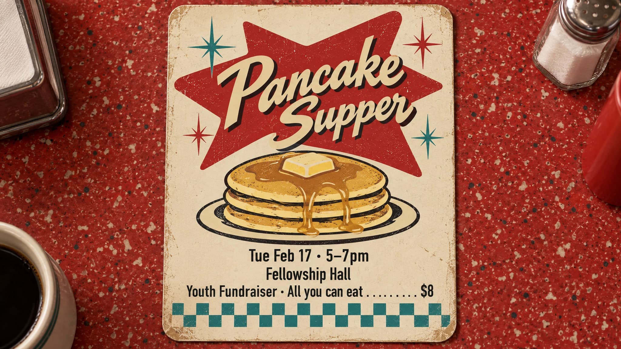 Diner Menu church graphic template preview