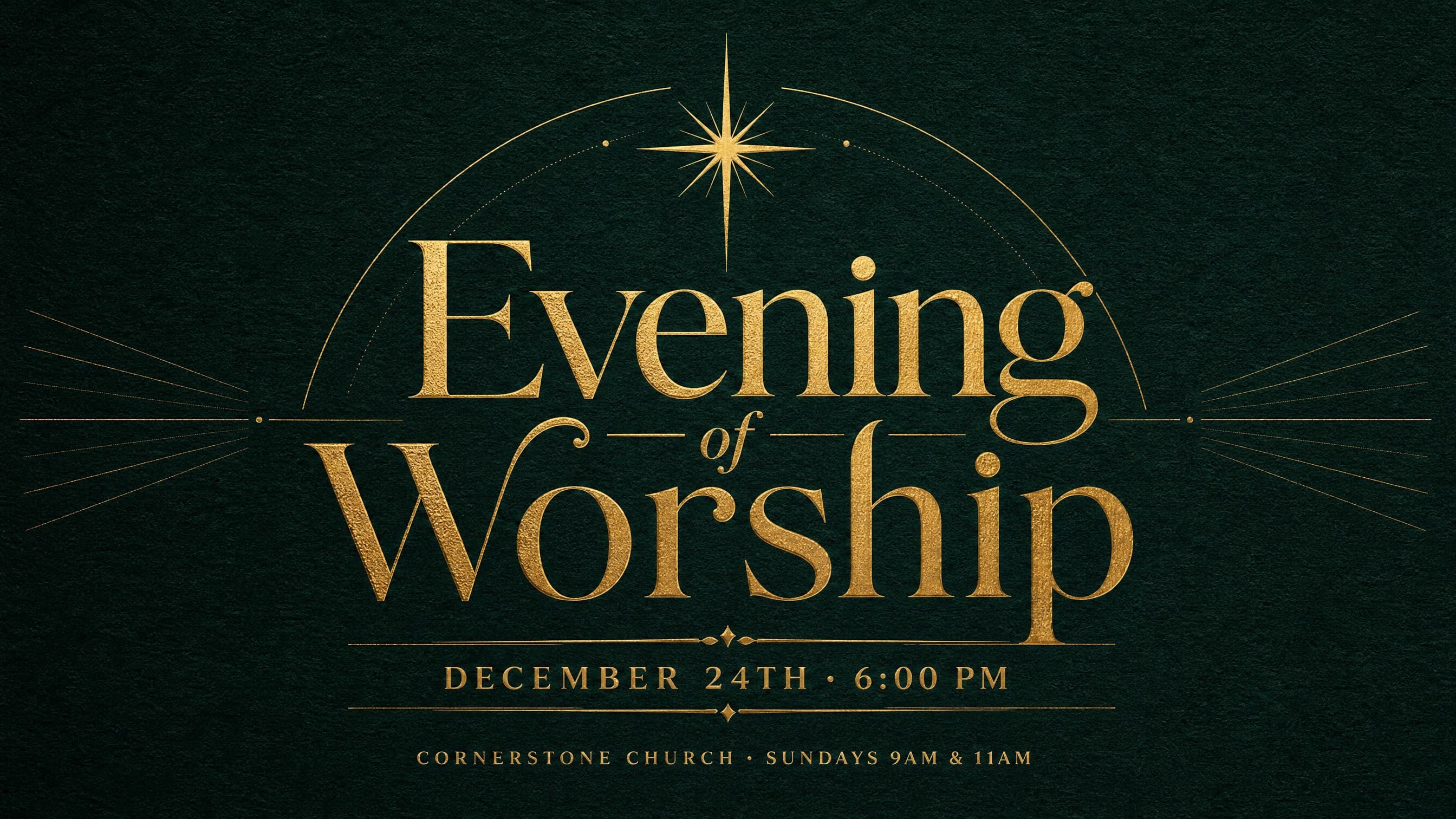 Gilded Foil Elegance church graphic template preview