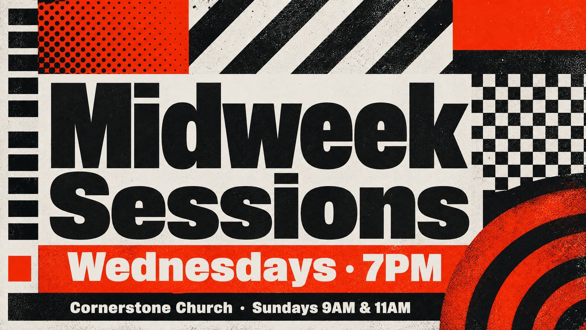 High-Contrast Grid Pop church graphic template preview