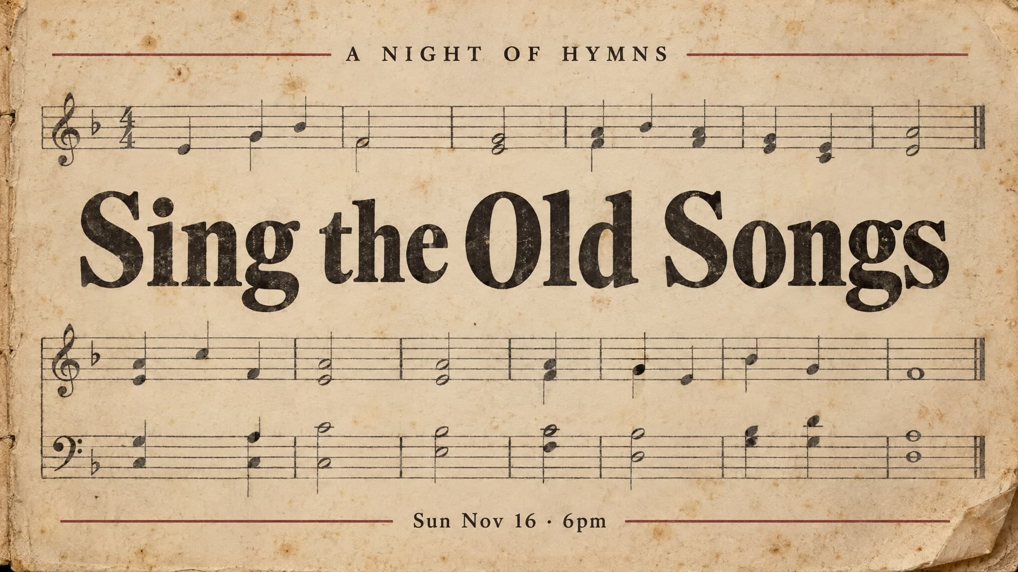 Hymnal Page church graphic template preview