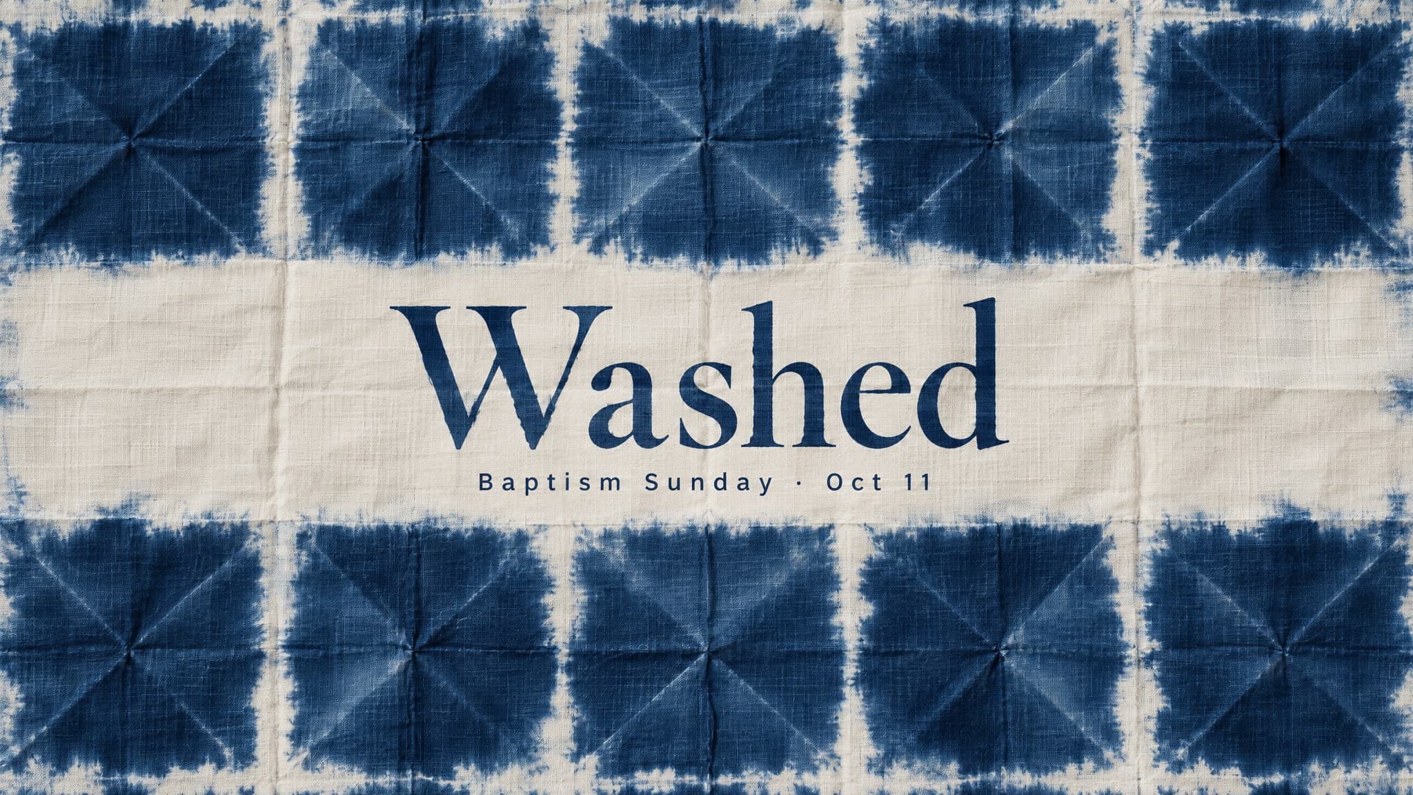 Indigo Shibori church graphic template preview