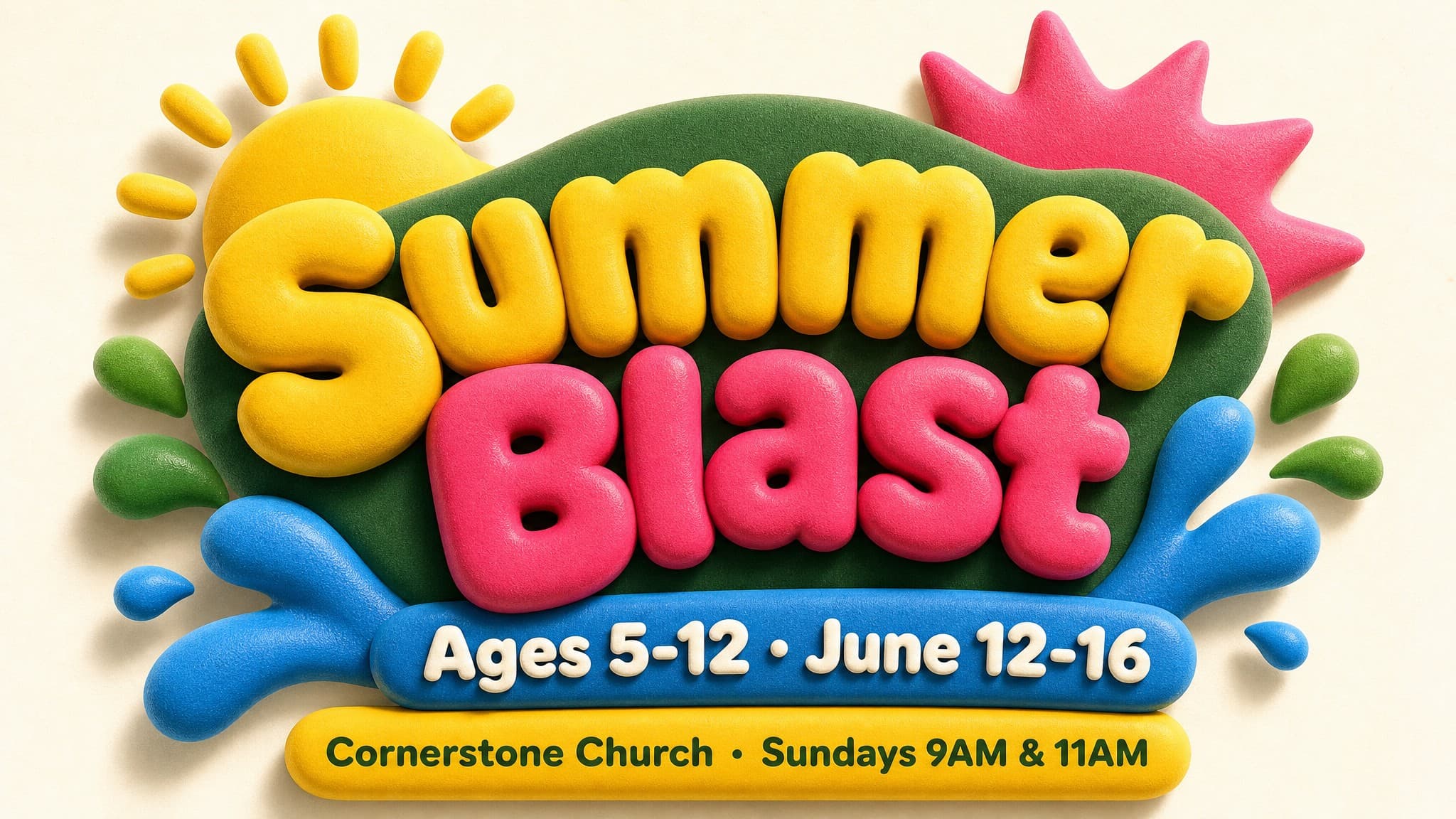Inflated Pop 3D church graphic template preview