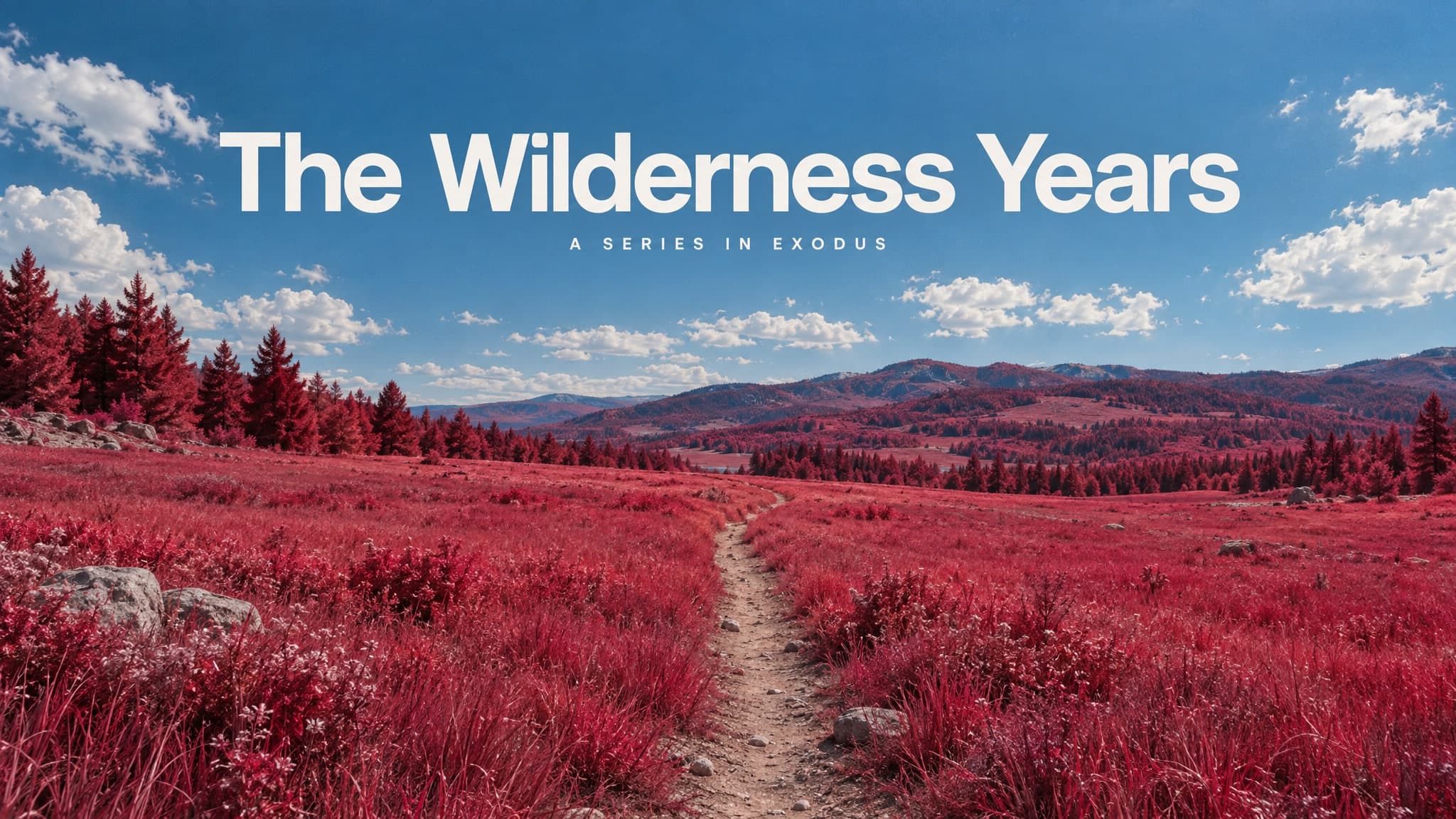 Infrared Landscape church graphic template preview