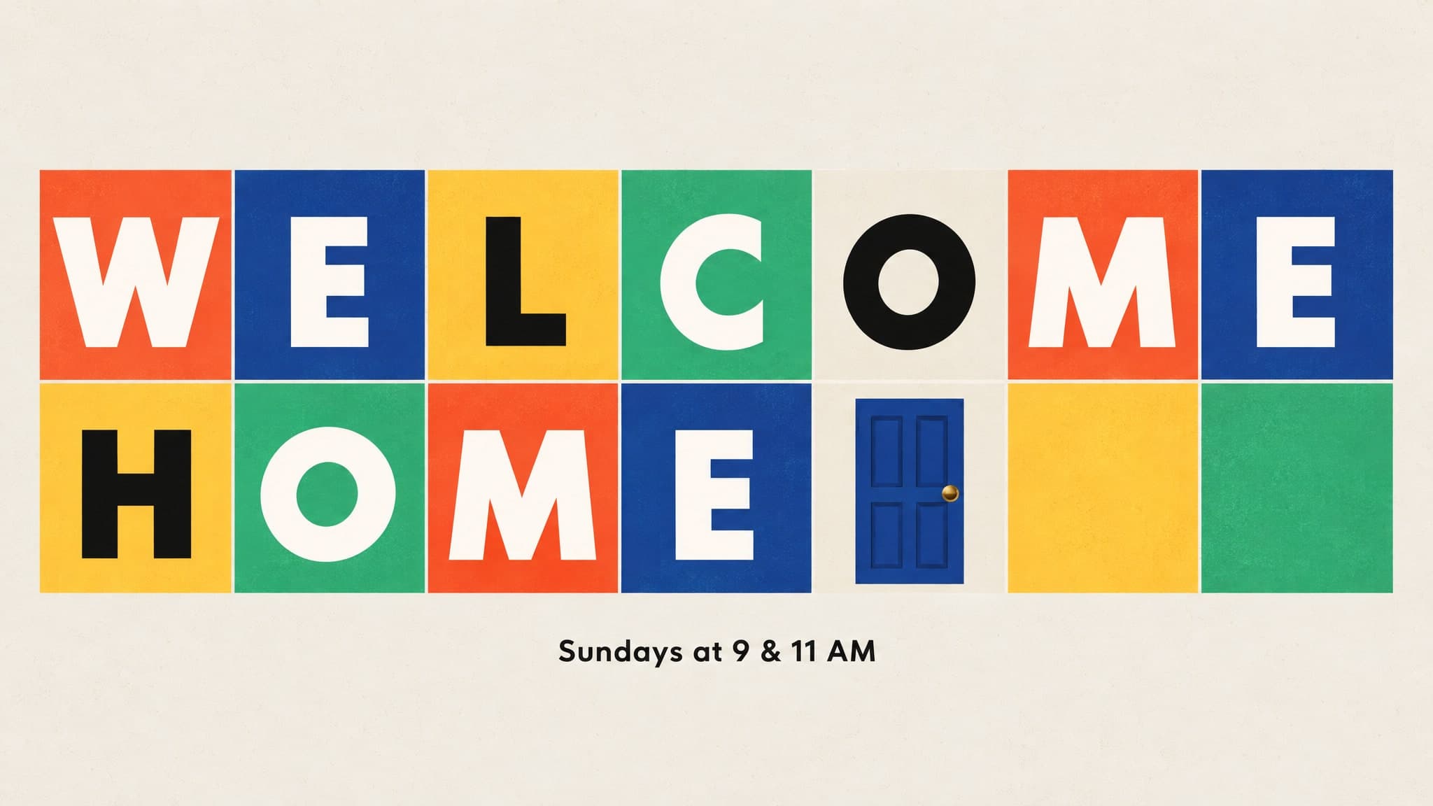 Letter Tiles church graphic template preview