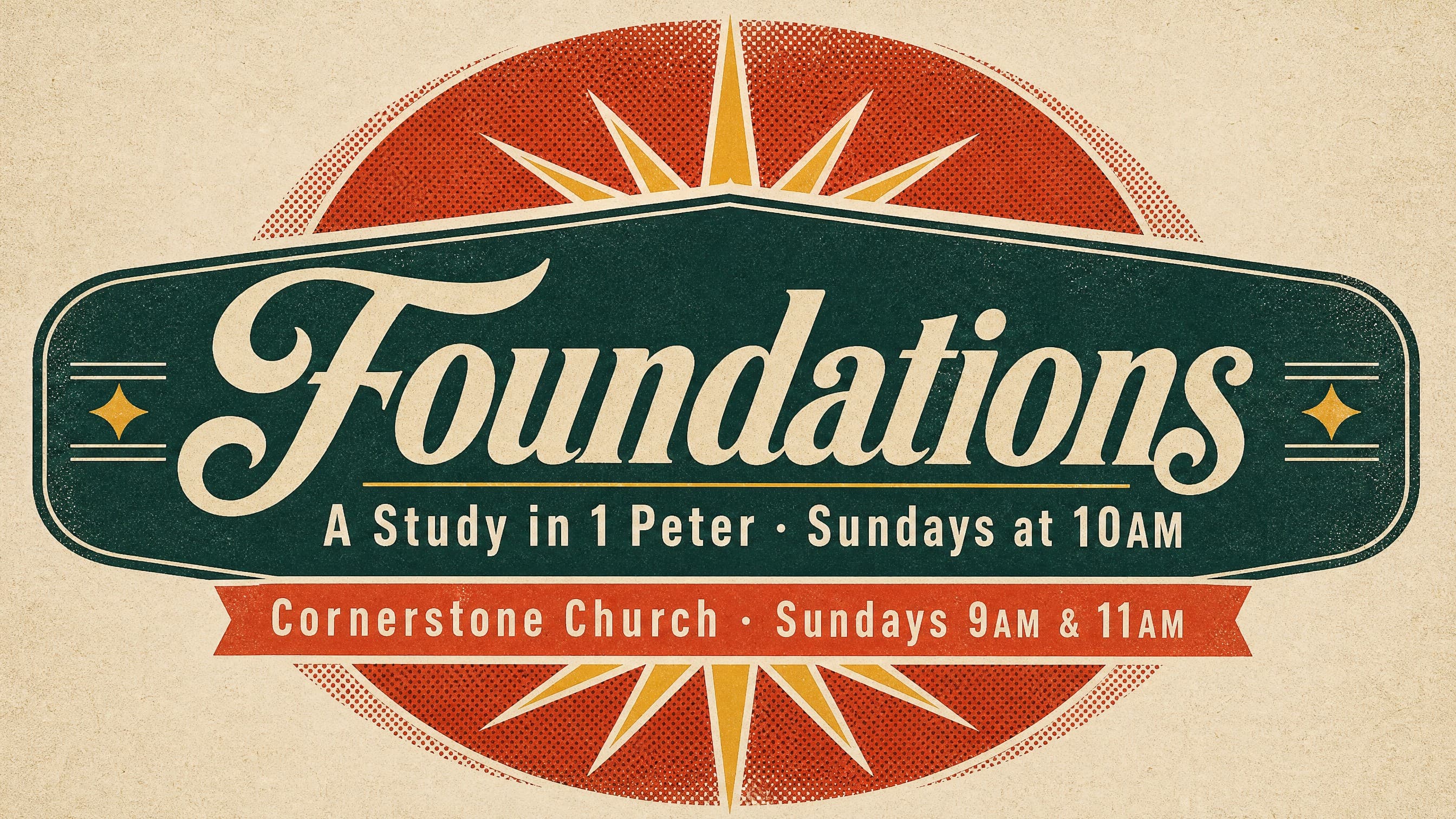 Mid-Century Print Badge church graphic template preview
