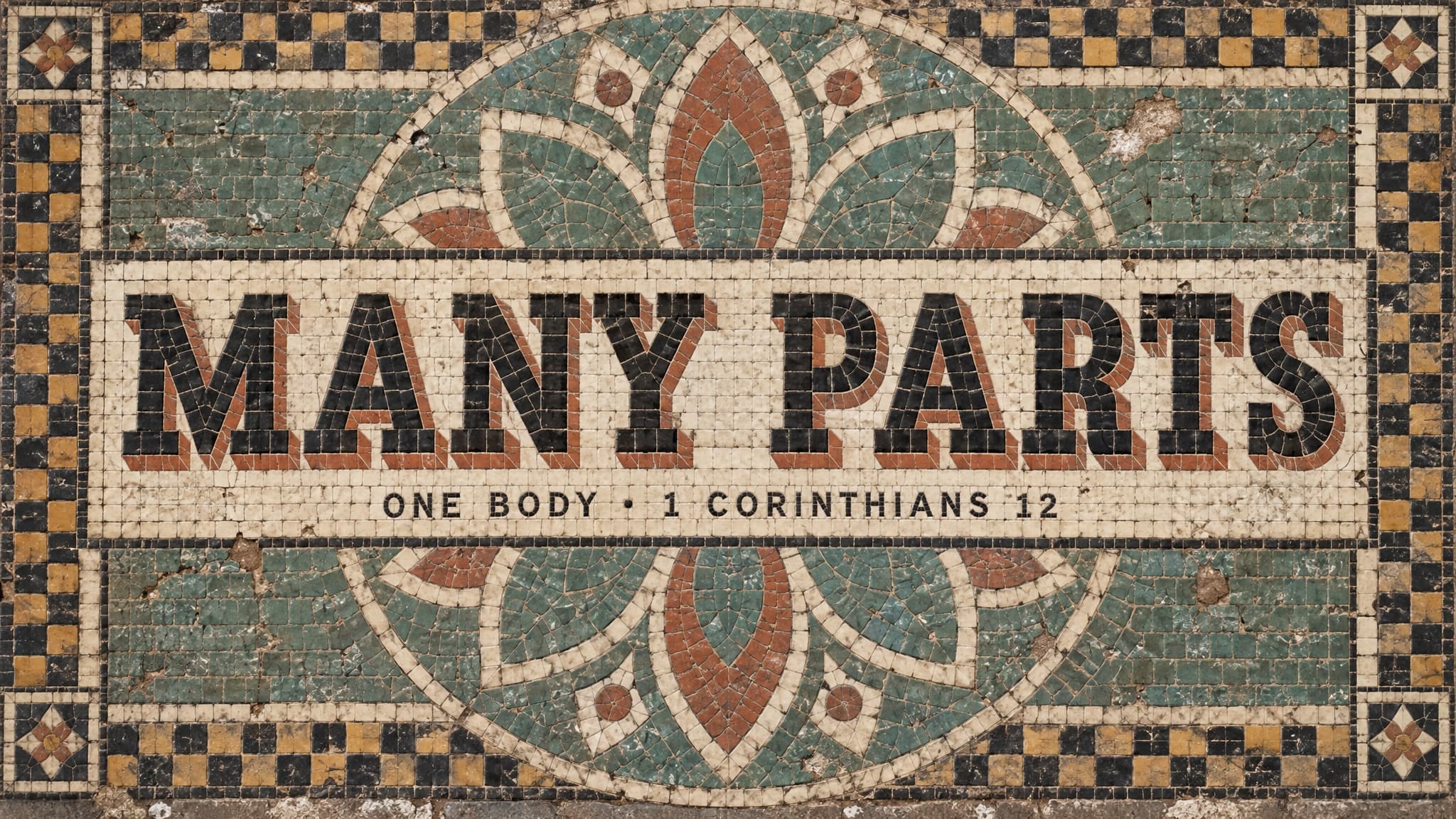 Mosaic Floor church graphic template preview