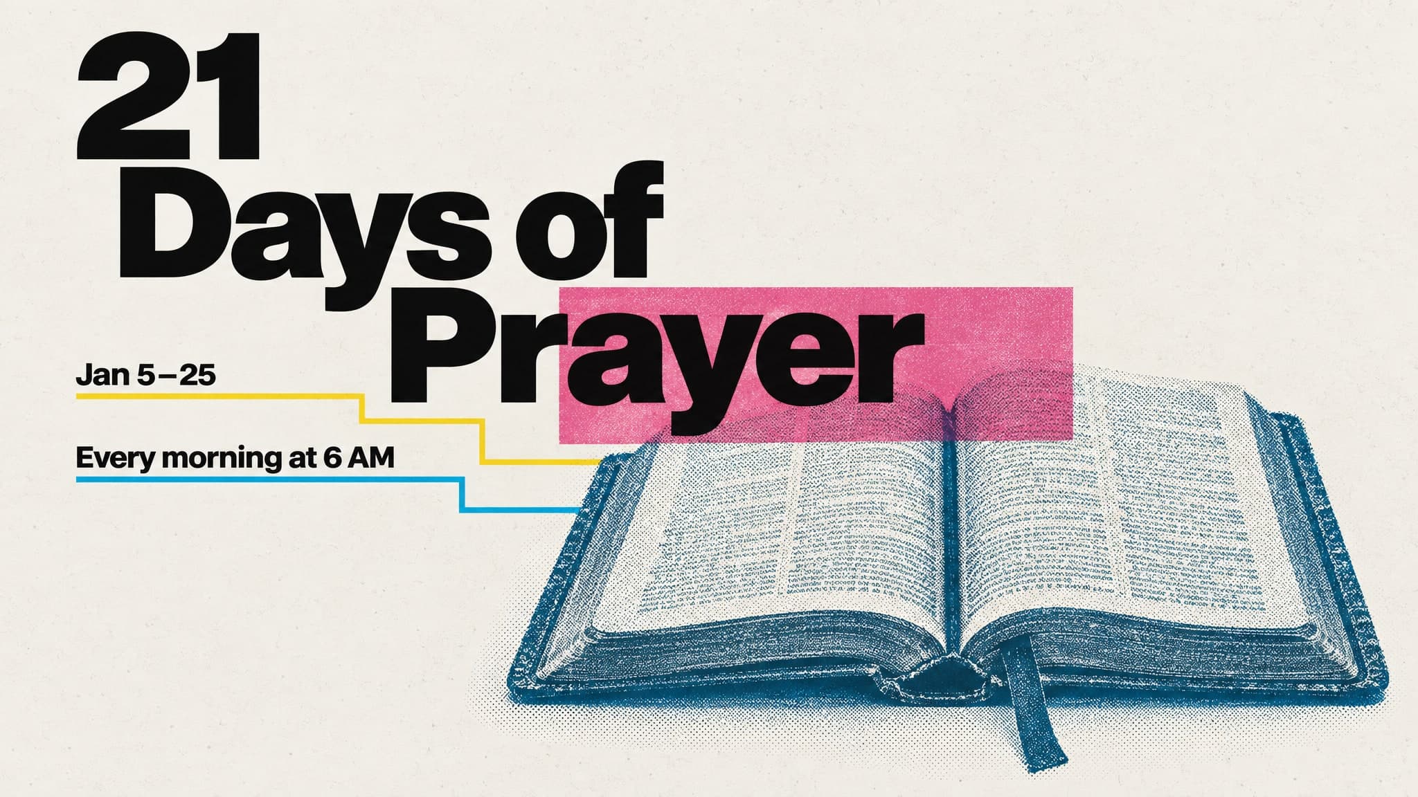 New Wave Type church graphic template preview
