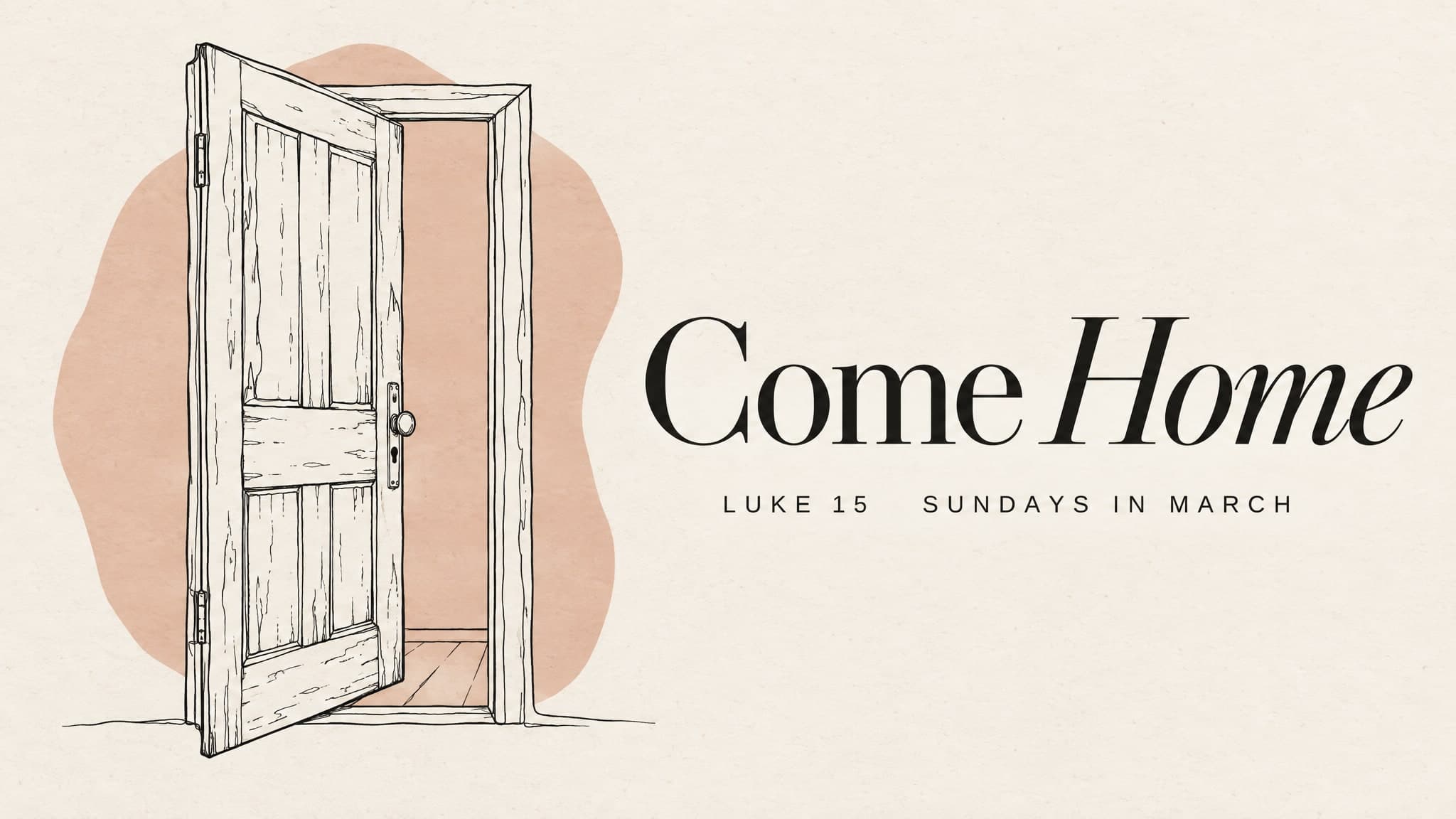 One Line Drawing church graphic template preview