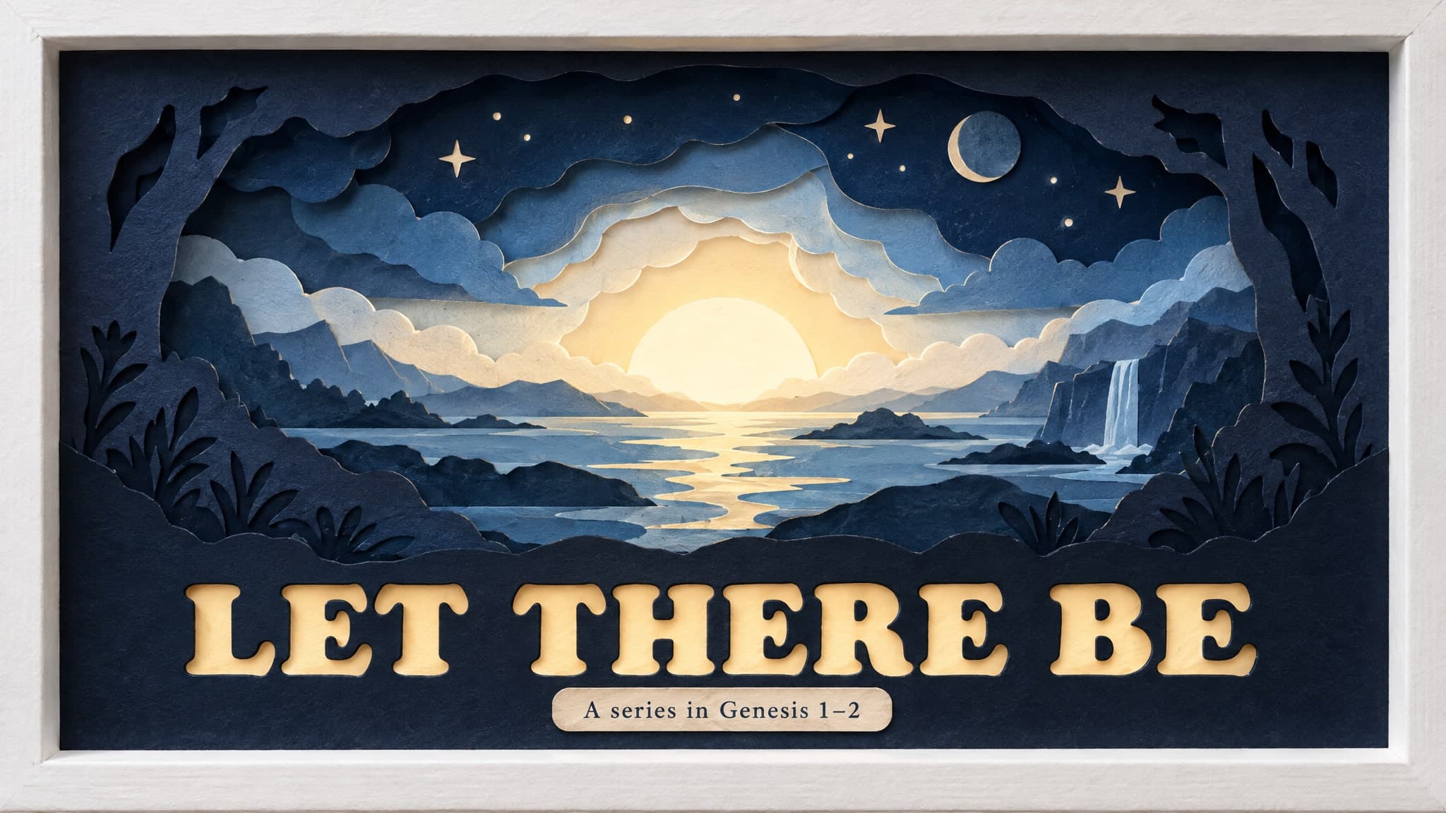Paper Diorama church graphic template preview