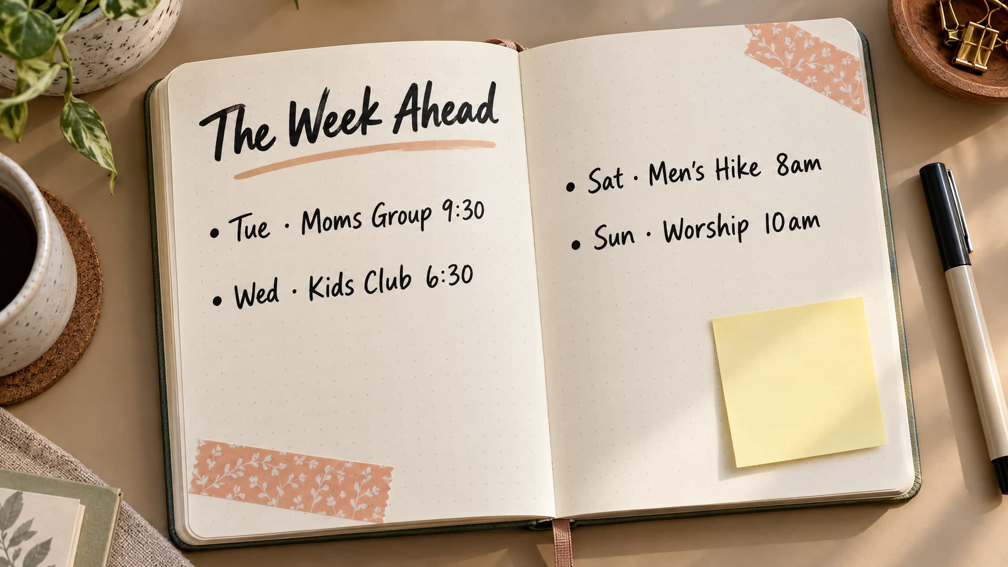 Planner Spread church graphic template preview