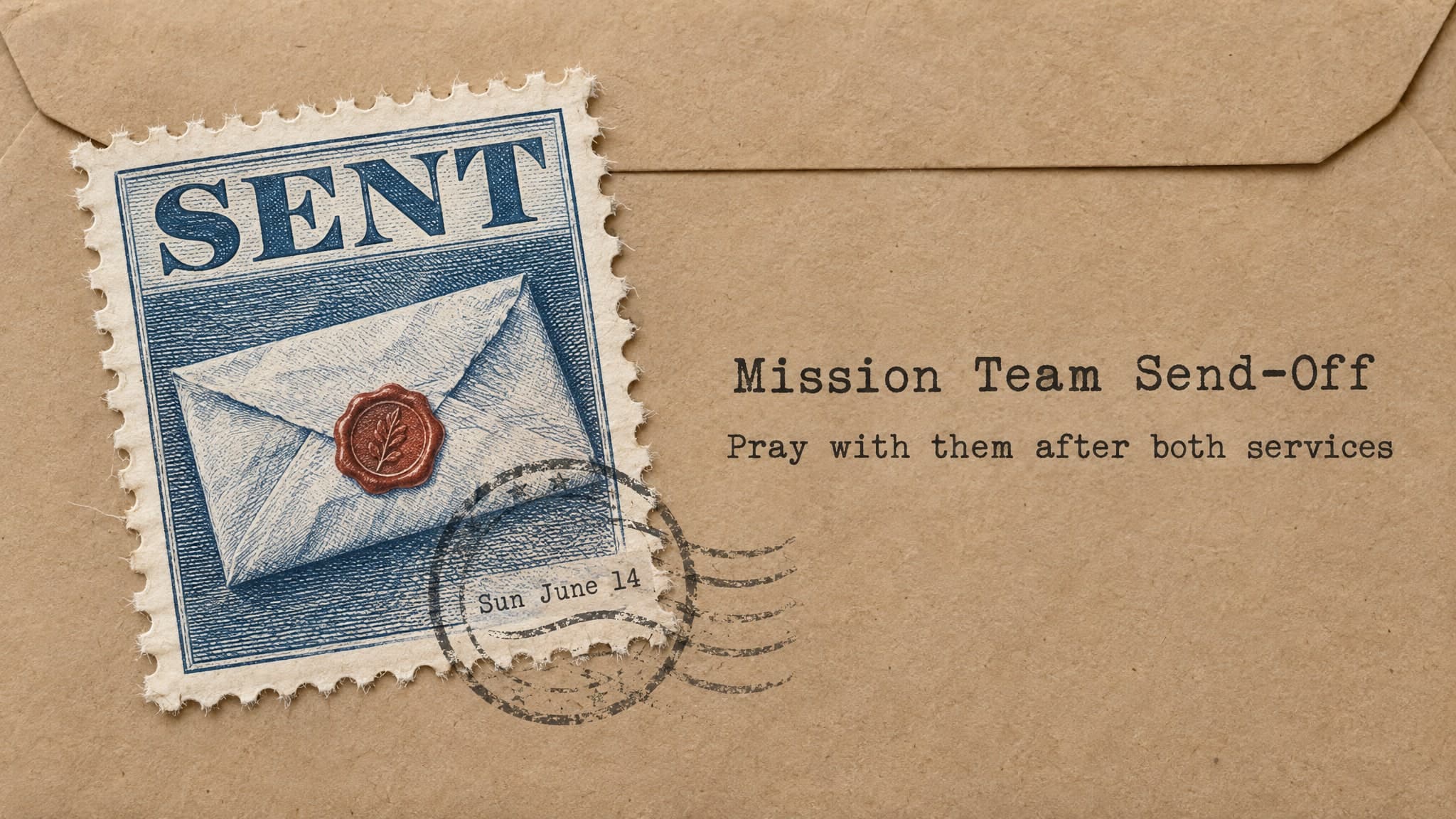 Postage Stamp church graphic template preview
