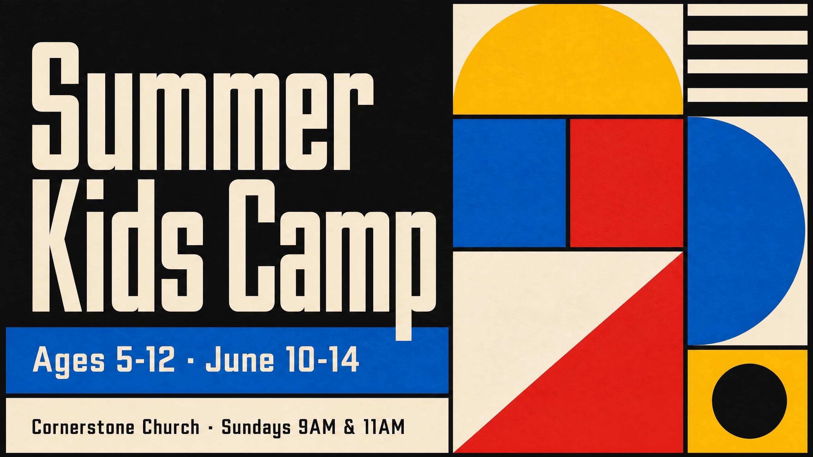 Primary Modernist Grid church graphic template preview