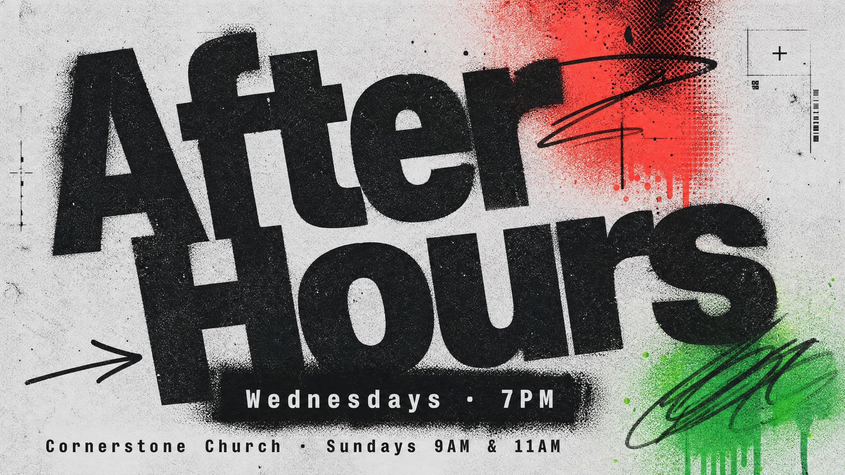 Raw Spray Grit church graphic template preview