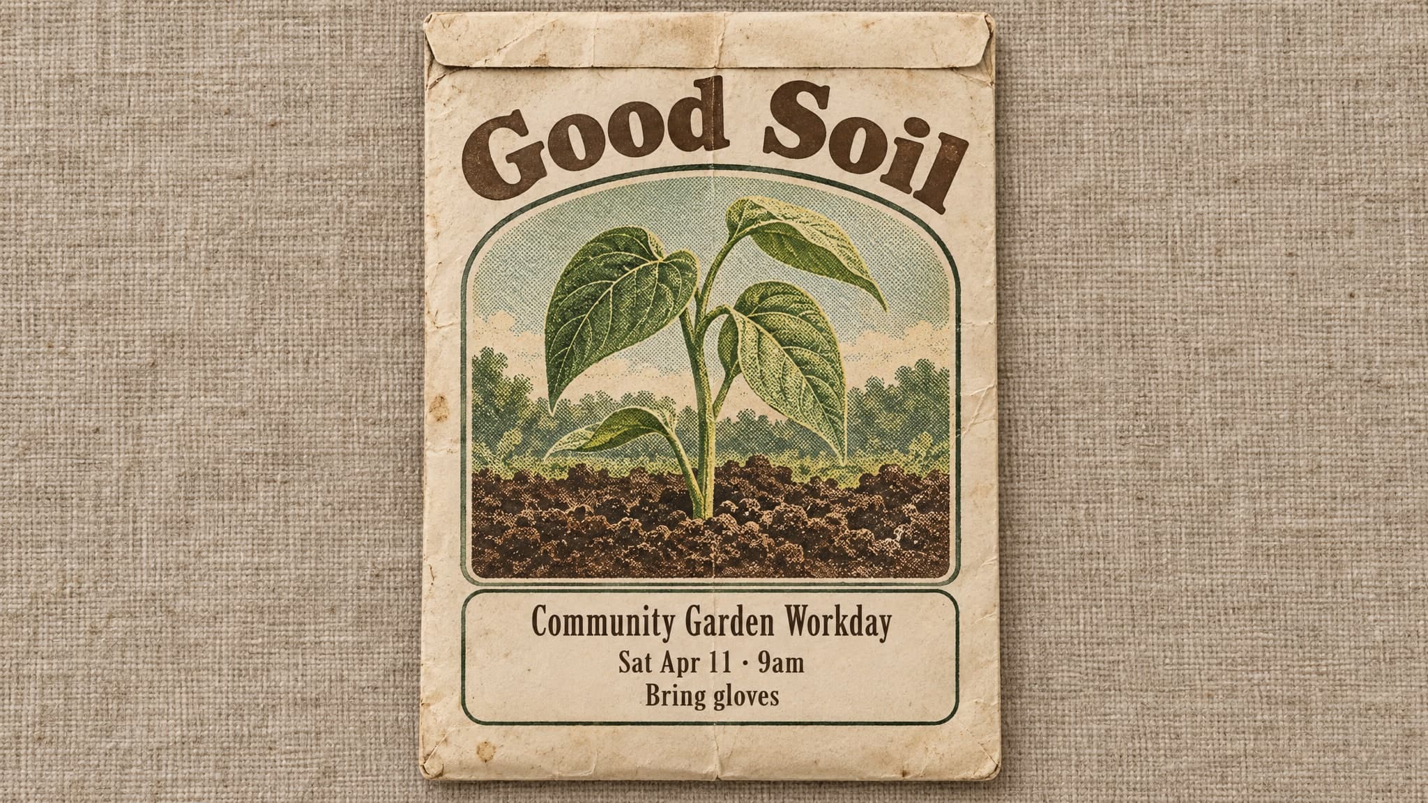 Seed Packet church graphic template preview