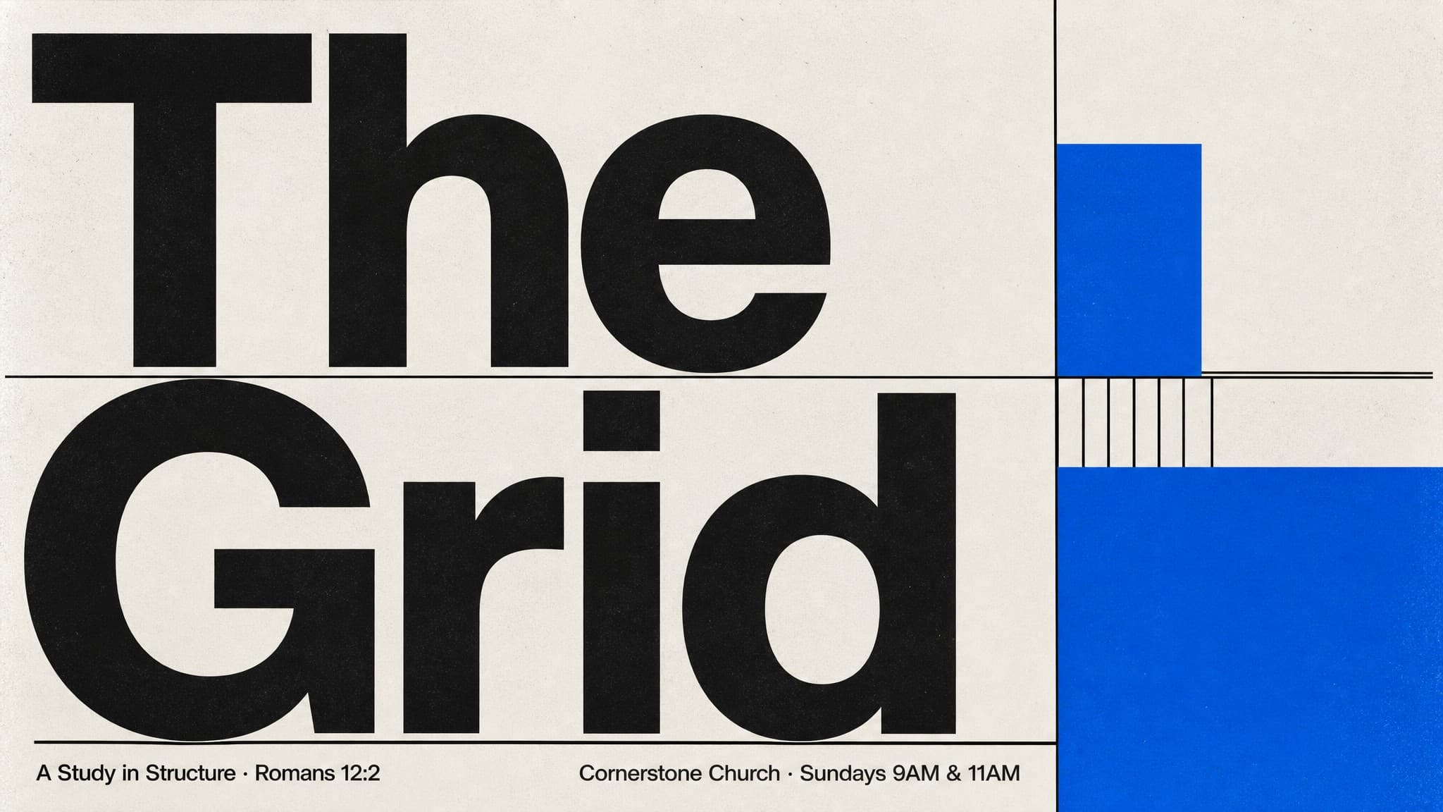 Swiss Grid Modernist church graphic template preview