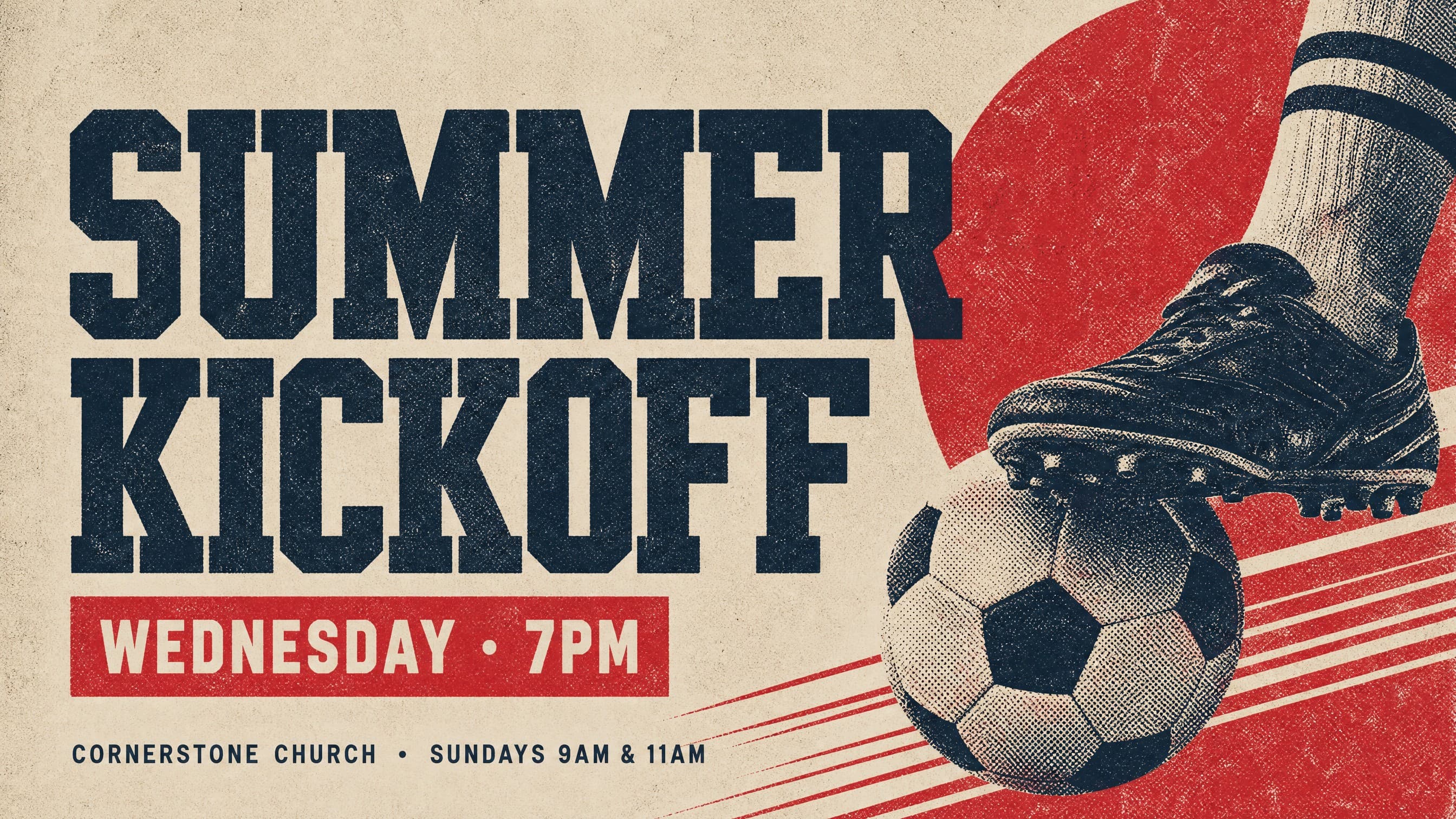 Vintage Sports Press church graphic template preview