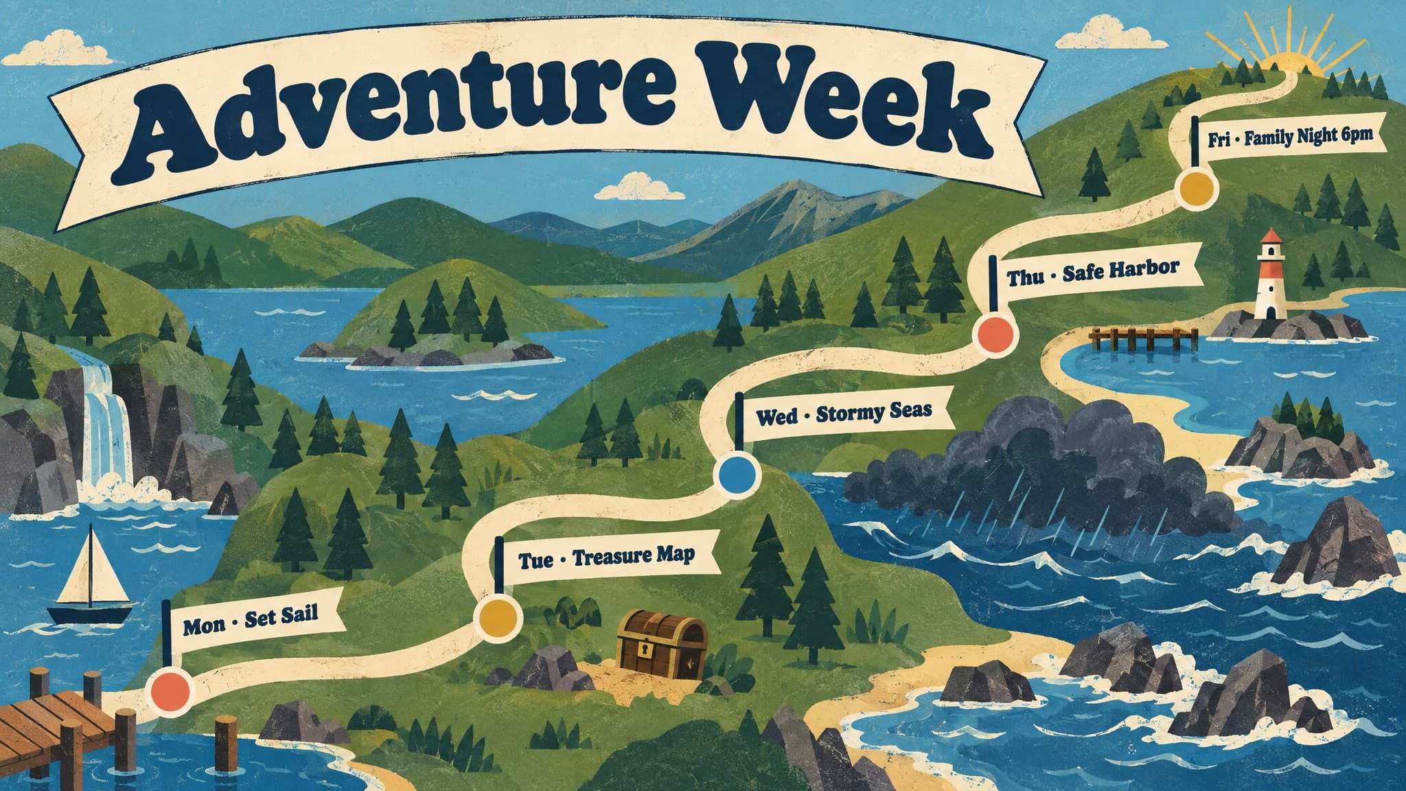 Winding Road church graphic template preview