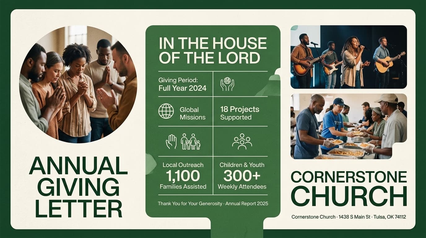 Annual Giving Letter church graphic template preview