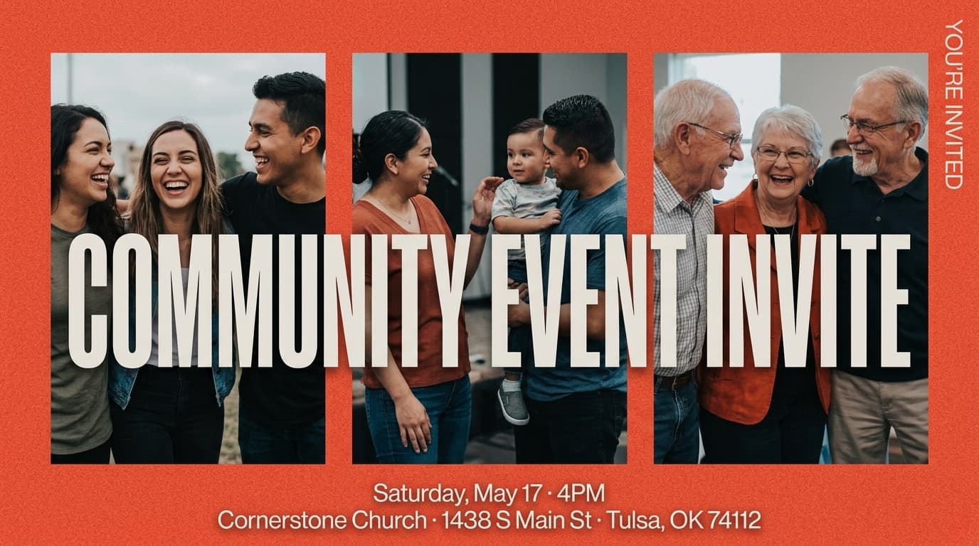 Community Event Invite church graphic template preview