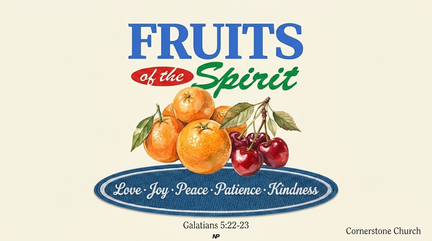 Fruits of the Spirit church graphic template preview