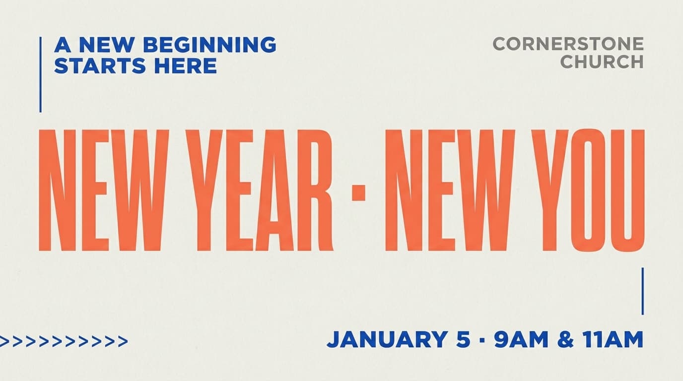 New Year New You church graphic template preview