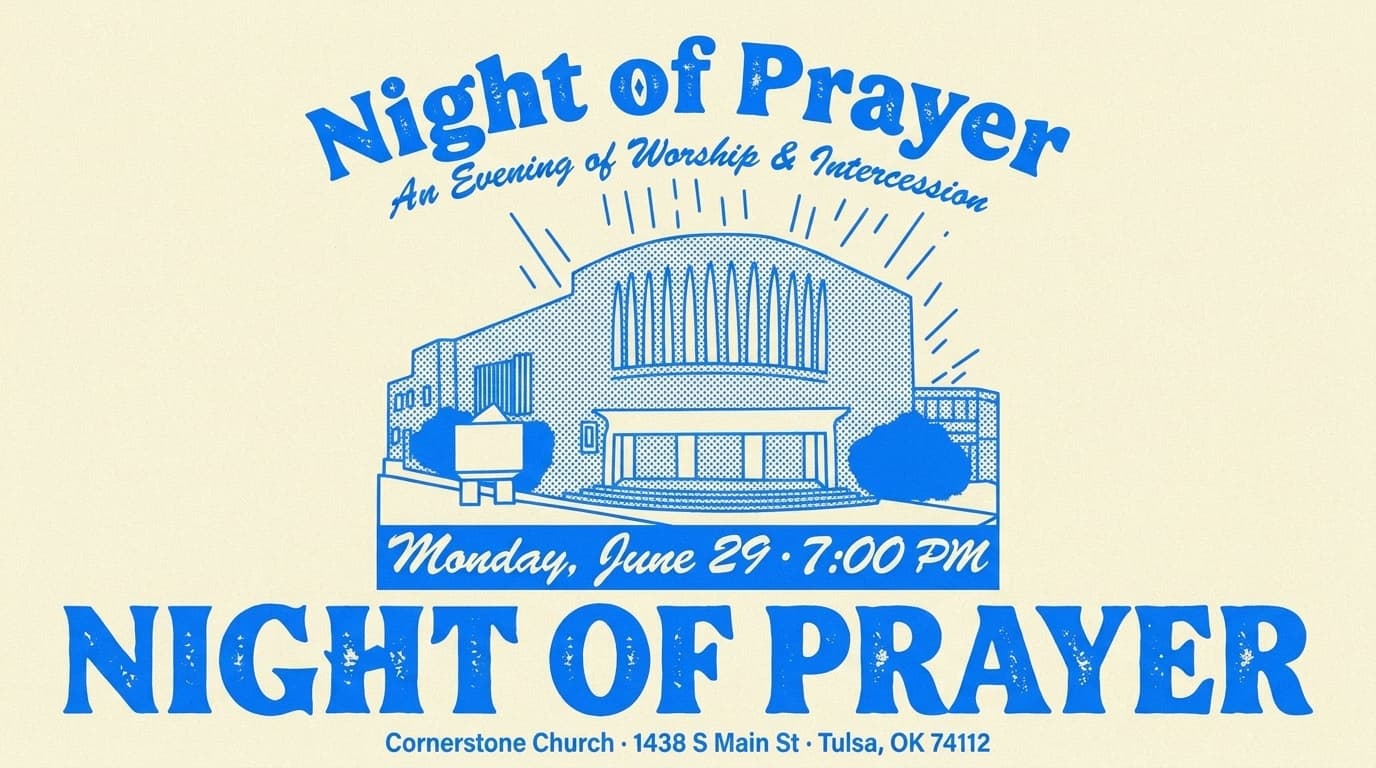 Night of Prayer church graphic template preview