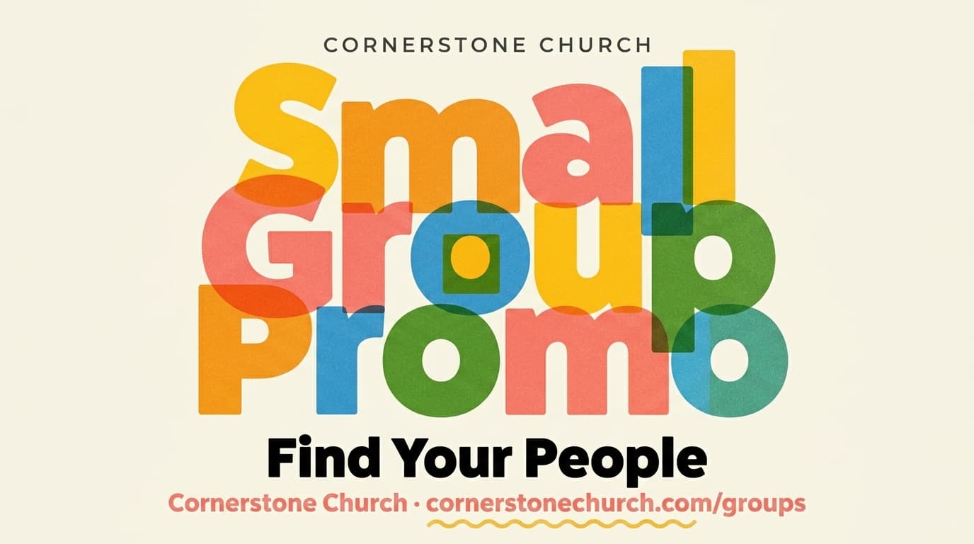Small Group Promo church graphic template preview