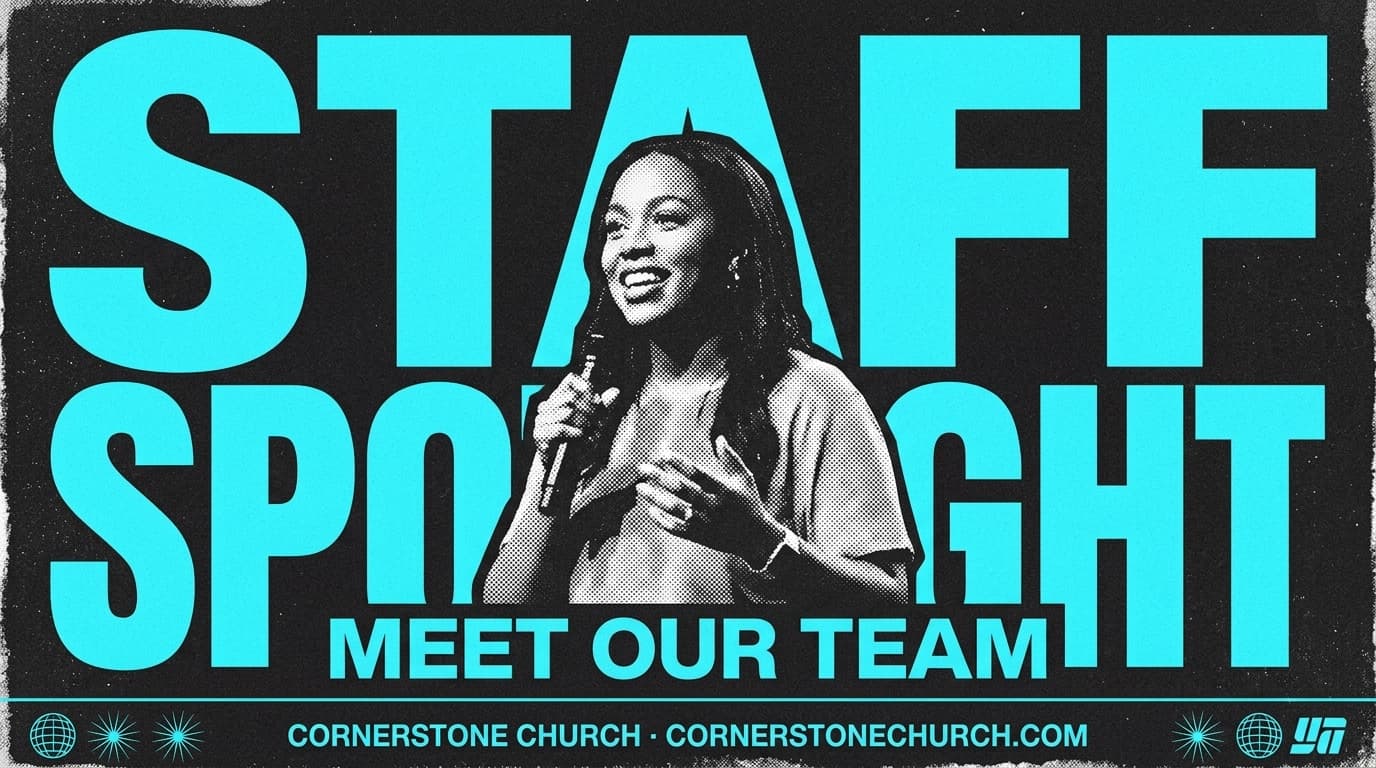 Staff Spotlight church graphic template preview