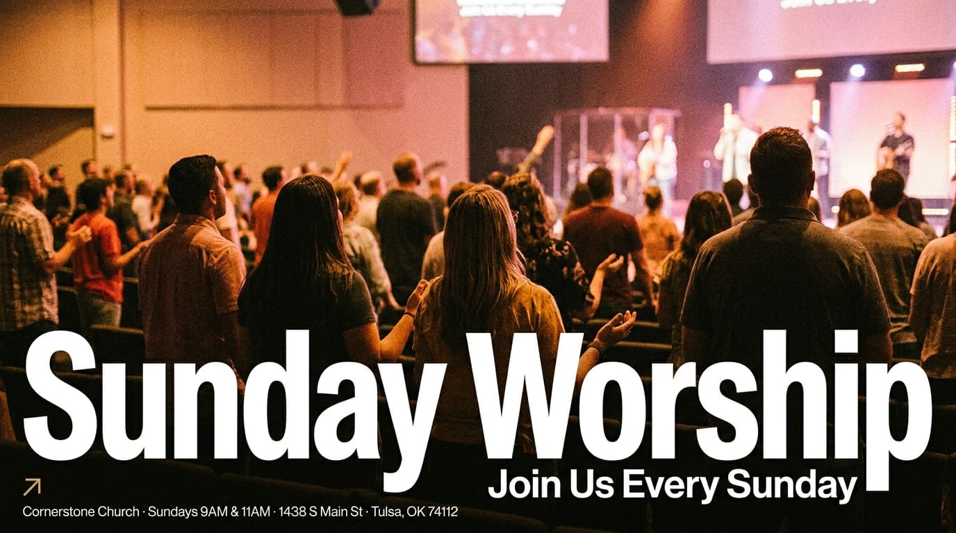 Sunday Worship church graphic template preview